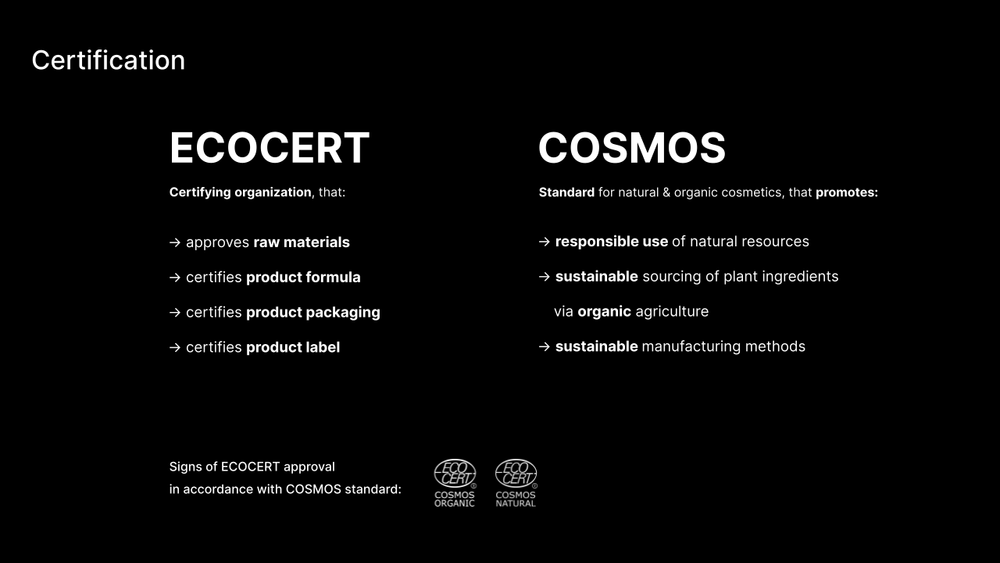 What are COSMOS and ECOCERT cosmetics? | Selfnamed.com — Selfnamed