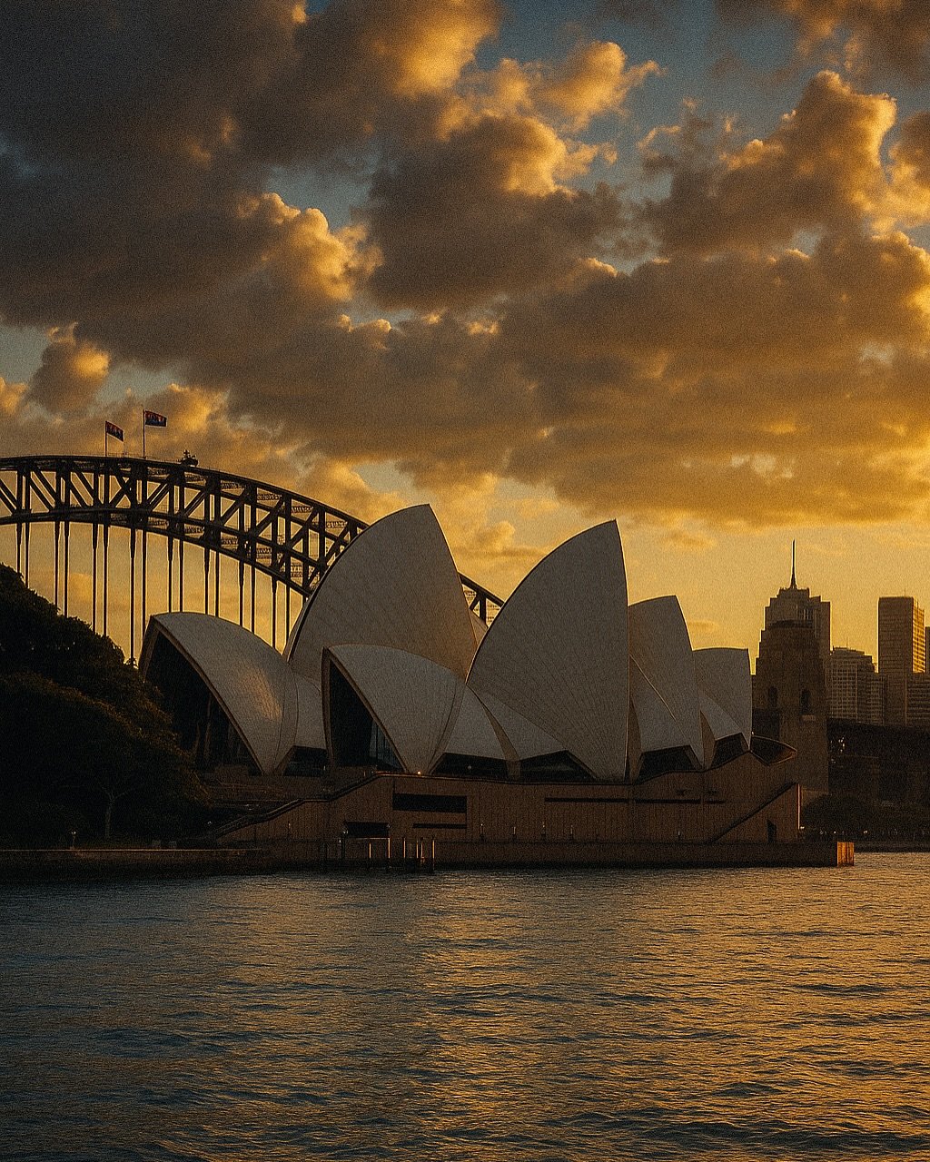 Cities don&rsquo;t speak, but they have a way of telling stories. Sydney&rsquo;s stories are filled with magical #sunsets. 
.
#sydney #fujifilm