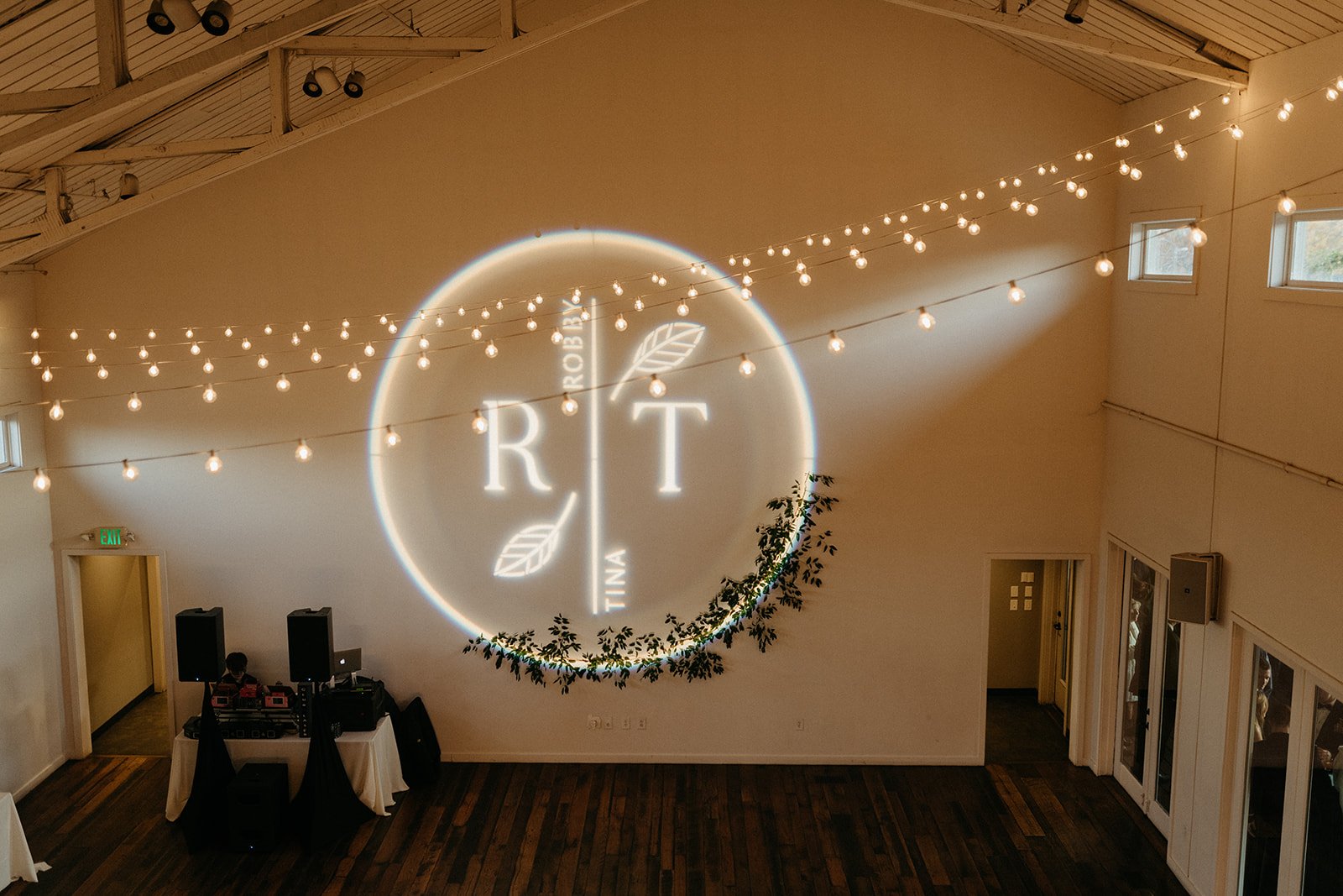 Customized Gobo Light with Couples Initials  | Event Lighting by RENOWNED