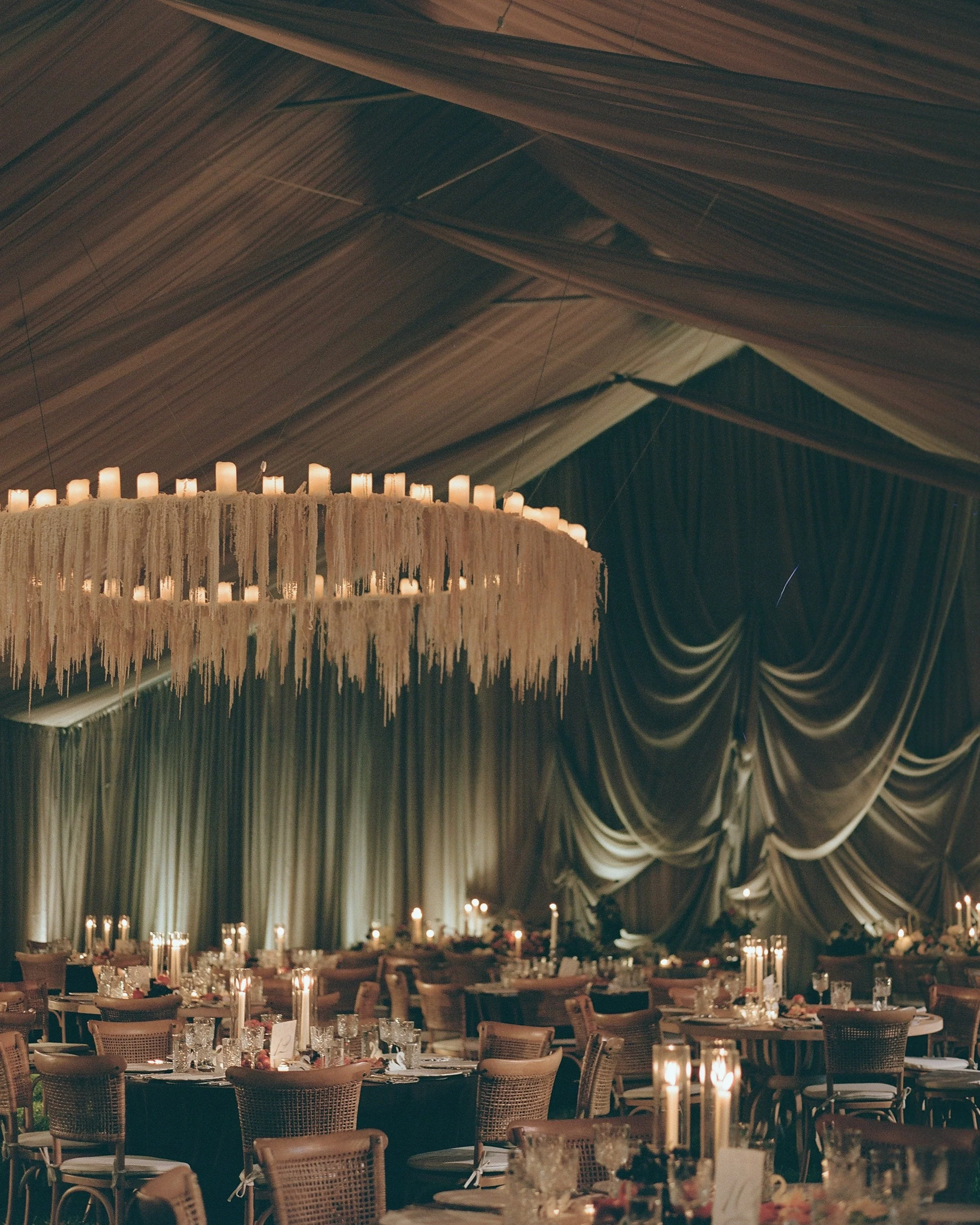 10’ Wax Candle Chandelier