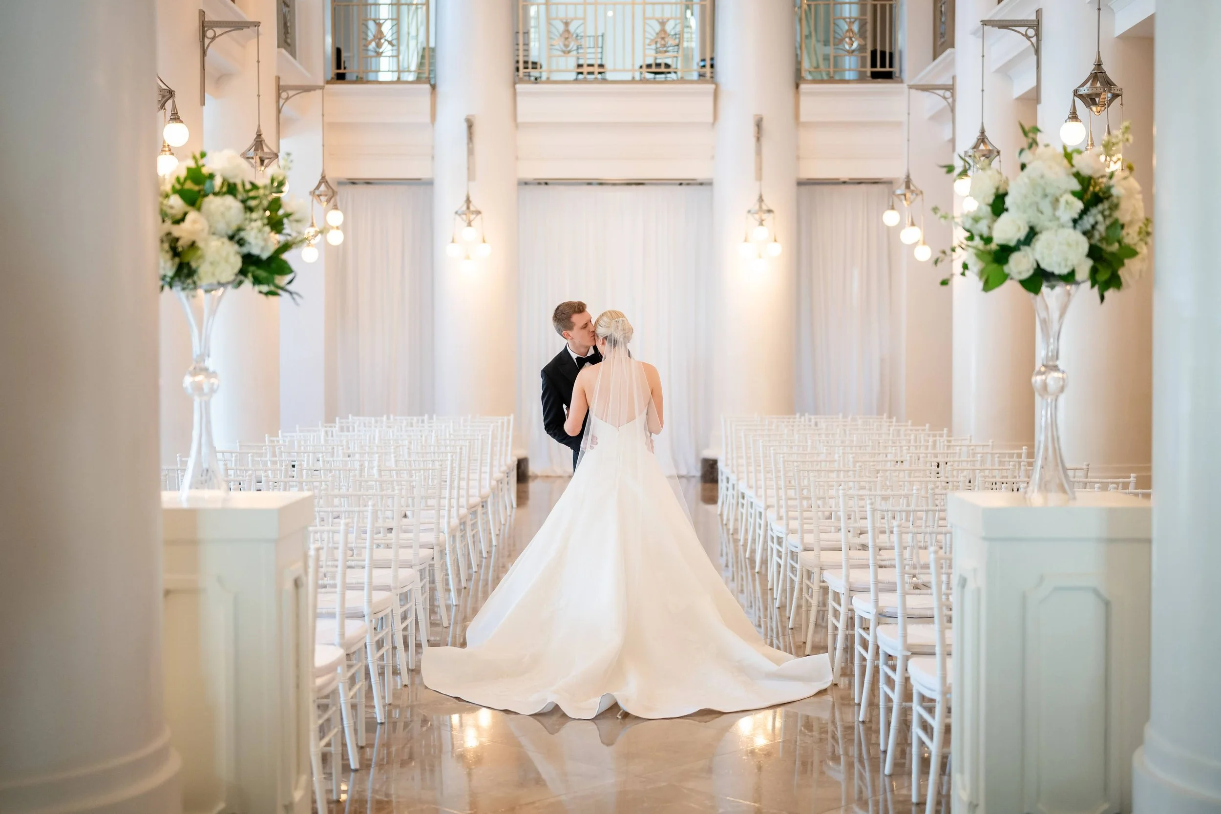 Ceremony Draping with White Poly