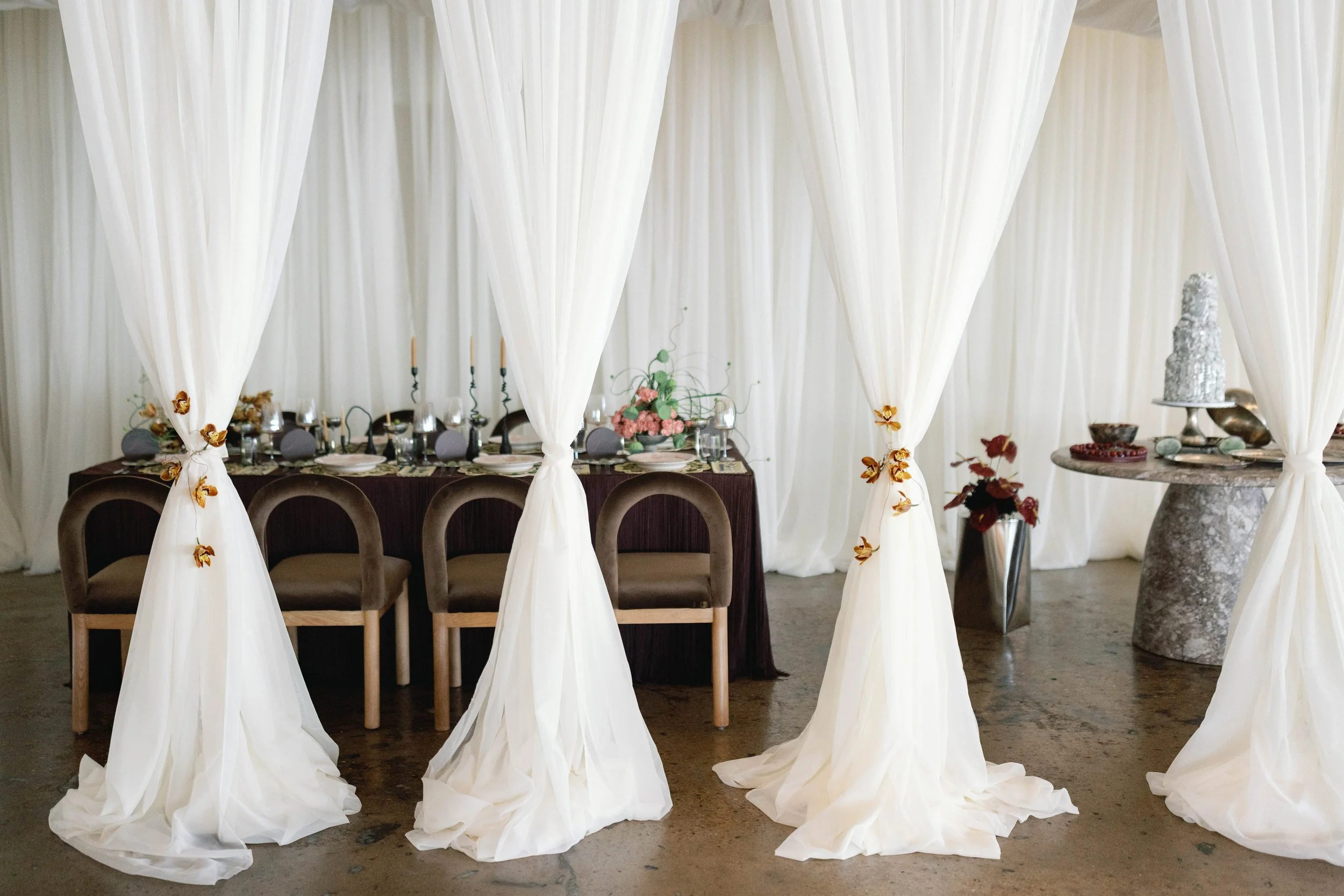 White Sheer Draping