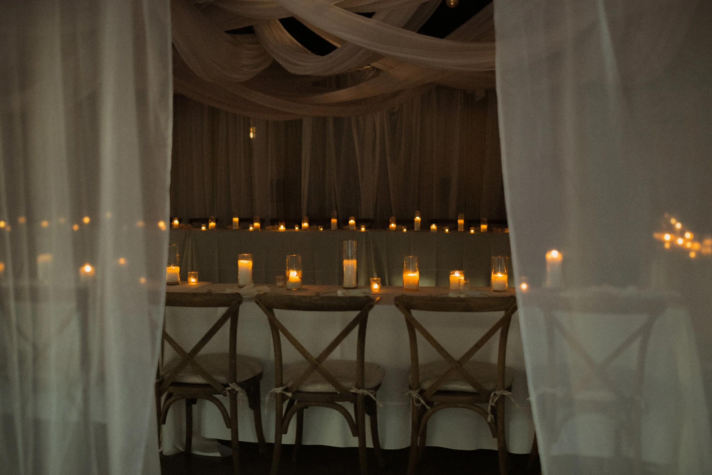 Asymmetrical Ceiling Draping