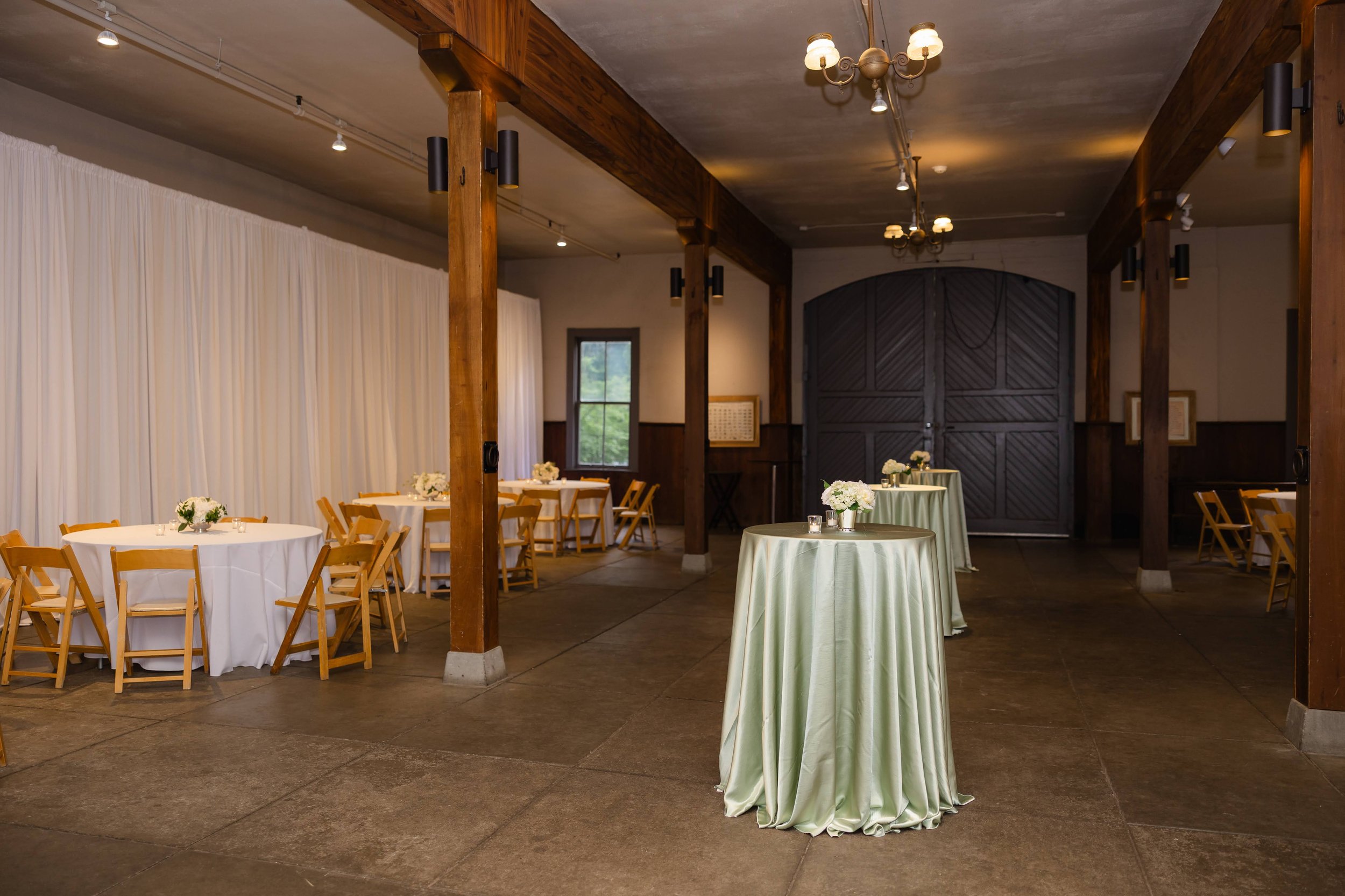Tackwall Draping in the Carriage House