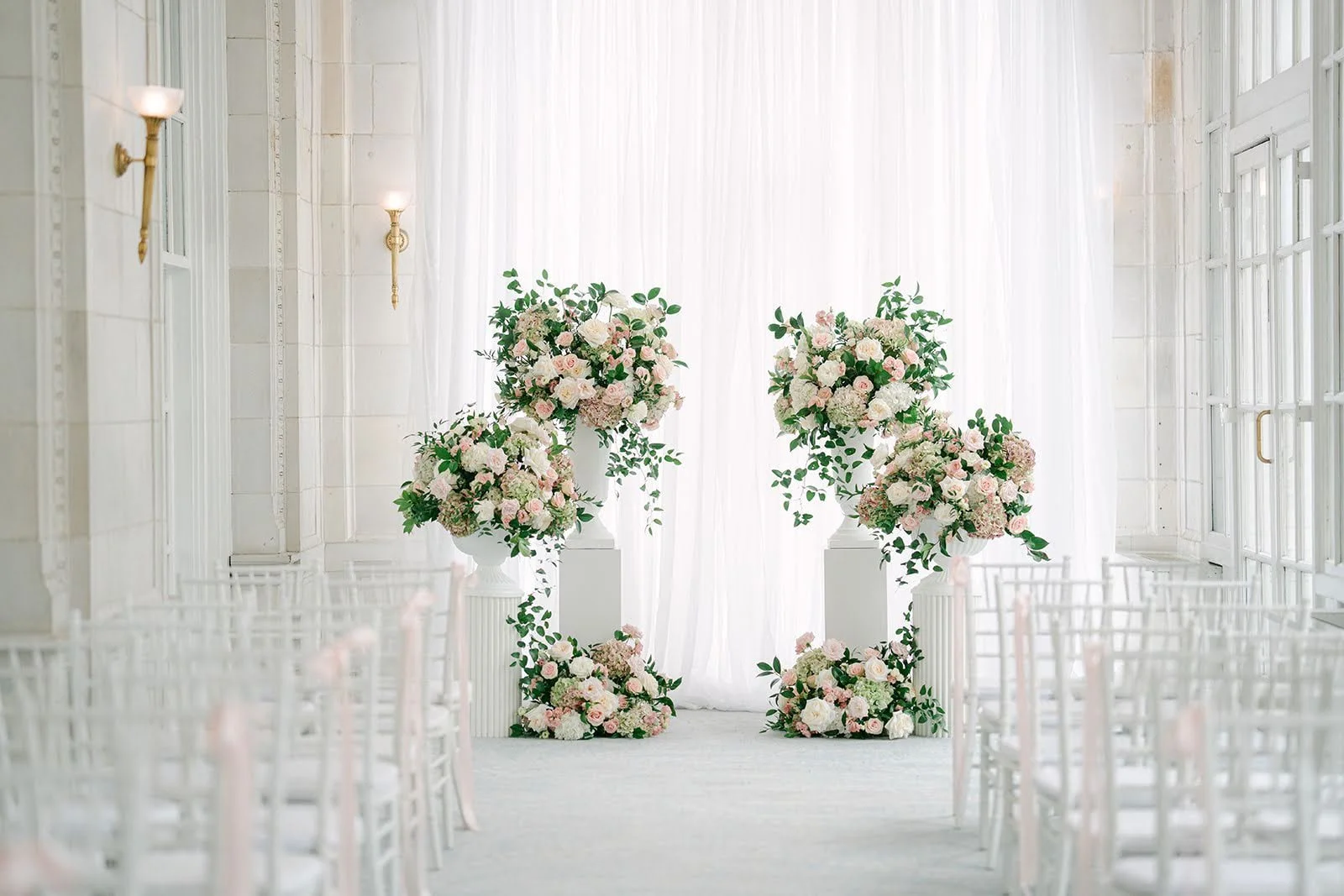White Sheer in "The Veranda" Ceremony Space