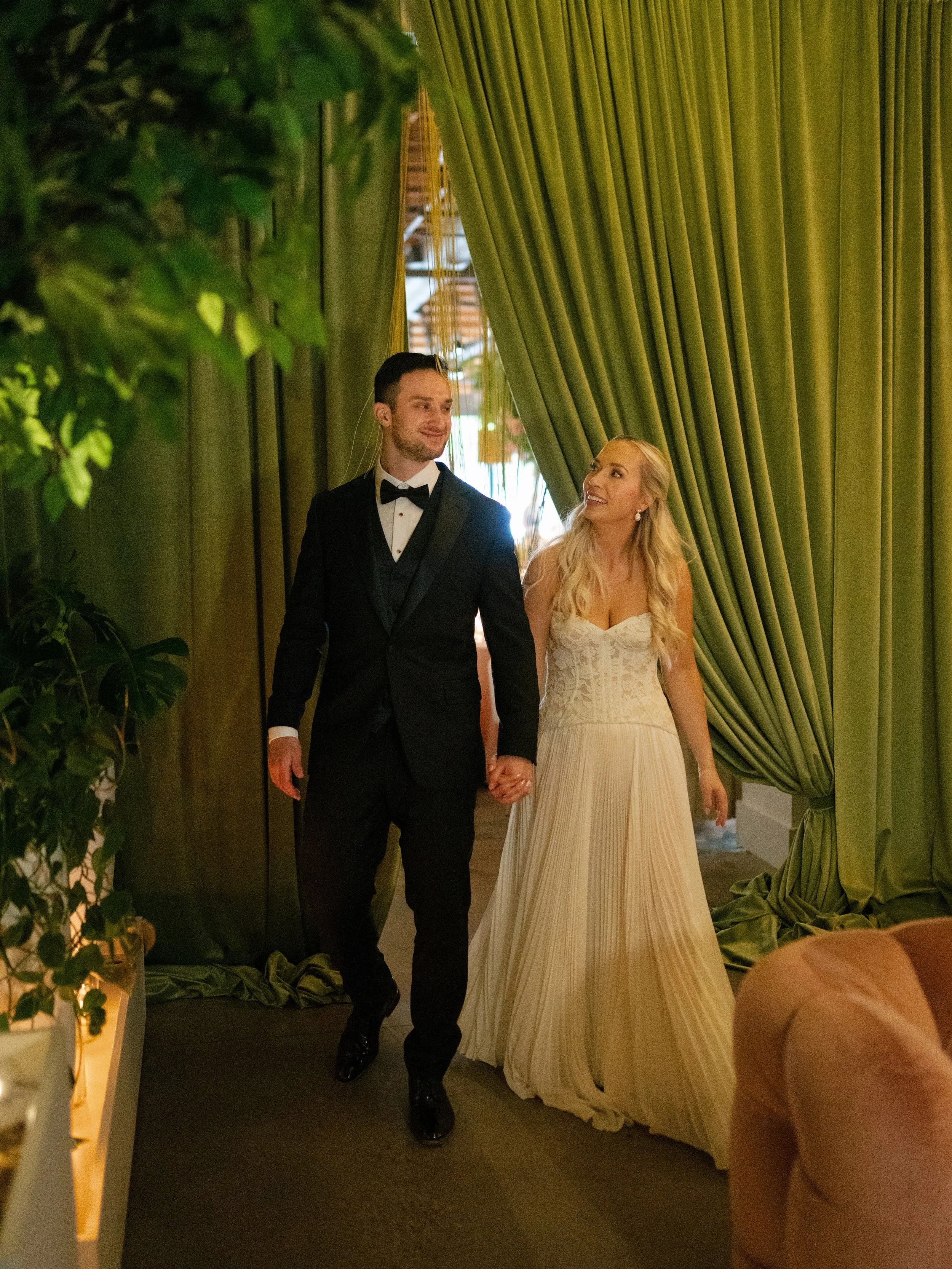 Green Velvet Draping
