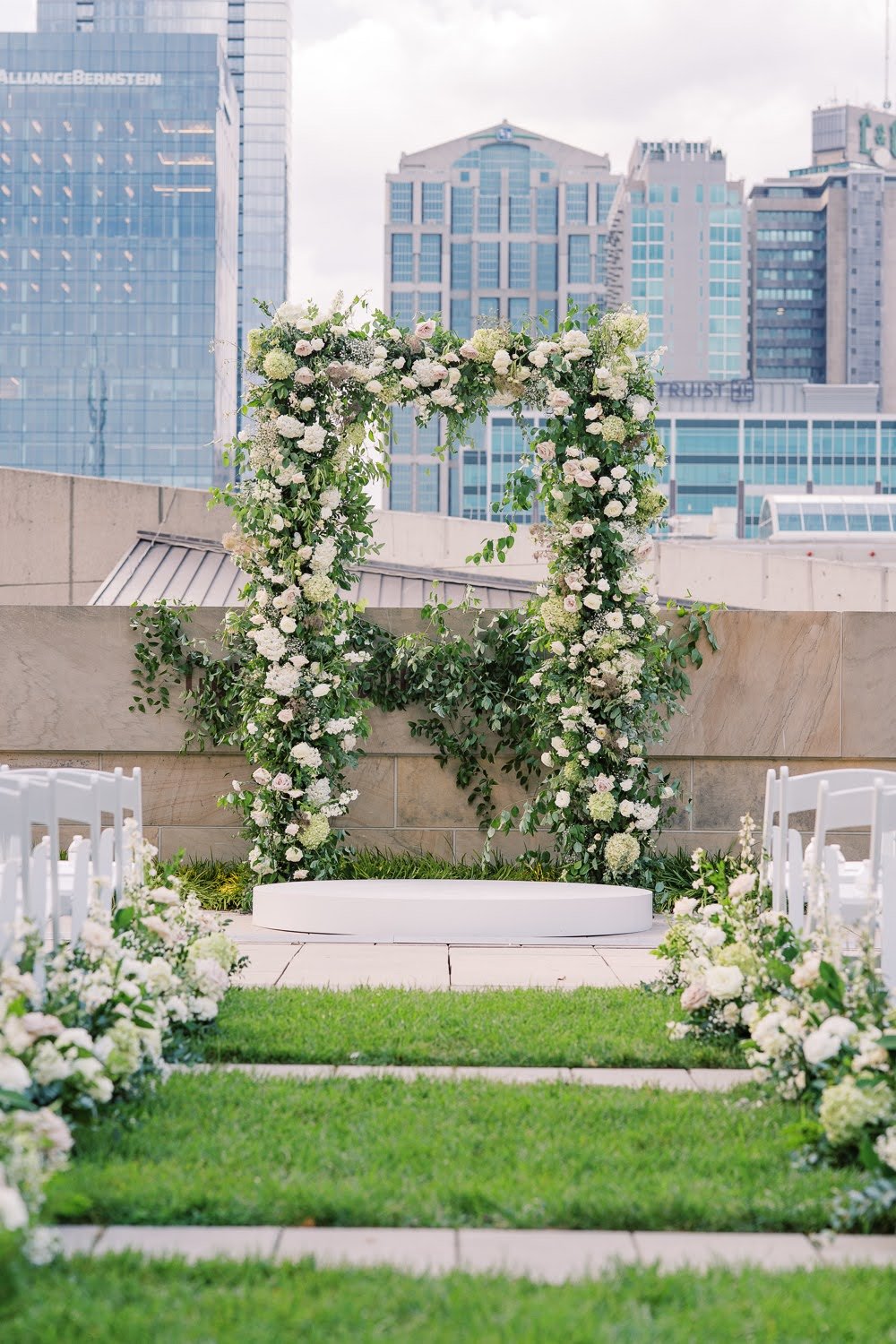 Round Platform & Floral Structure