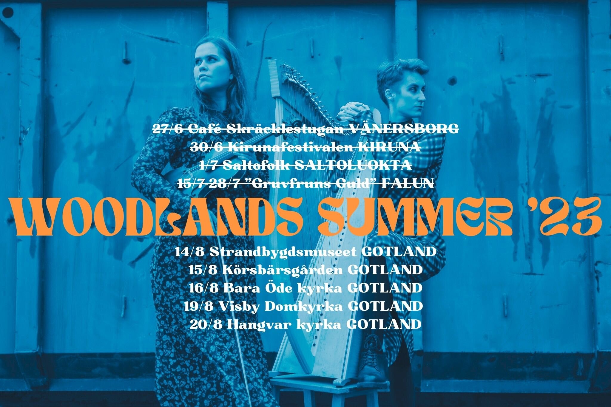 GOTLAND TOUR HERE WE COME 🥳

We're starting off the week with a concert tonight at Strandbygdsmuseet, Ljugarn 😍

14/8 LJUGARN 19:00 Strandbygdsmuseet
15/8 BURGSVIK 18:00 @korsbarsgarden 
16/8 ROMAKLOSTER 20:00 Bara &Ouml;dekyrka
19/8 VISBY 11:00 @v