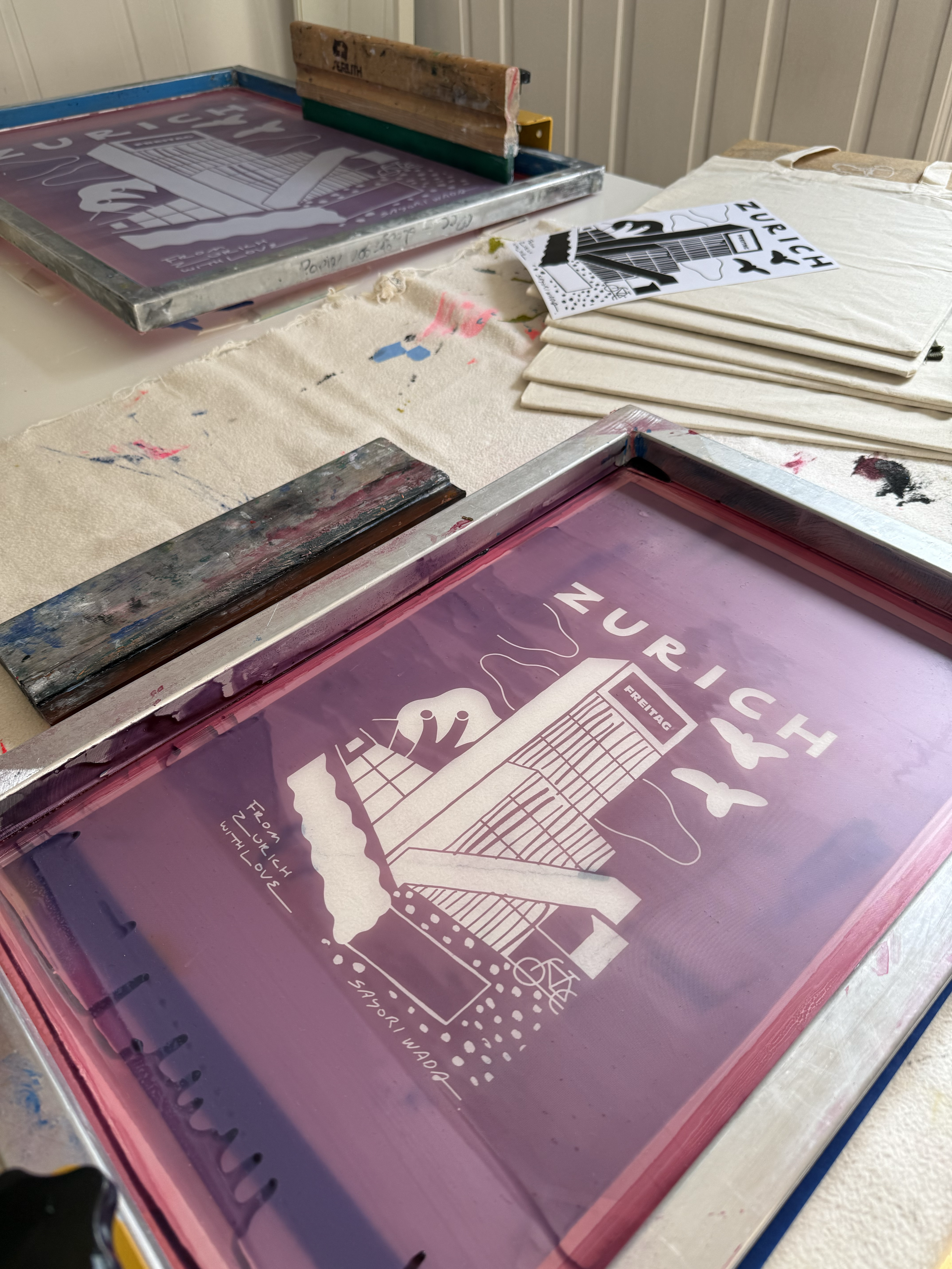 Poster design and illustration for FREITAG and Zürich Tourism by Zurich-based artist Sayori Wada.