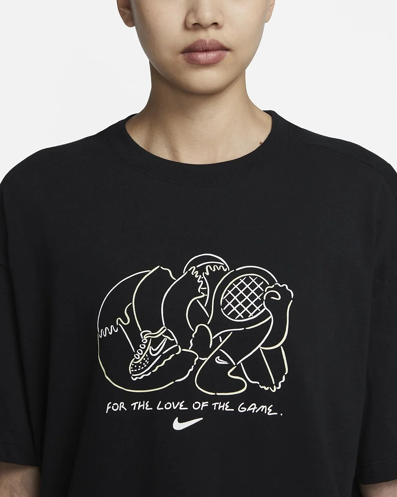 T-shirt graphic illustration for NIKE created by freelance illustrator Sayori Wada (outsourced)