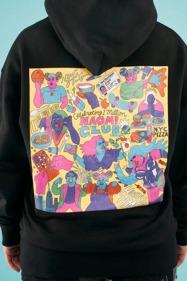 Detail of commemorative goods designed for Naomi Watanabe YouTube channel by Sayori Wada, freelance illustrator and designer