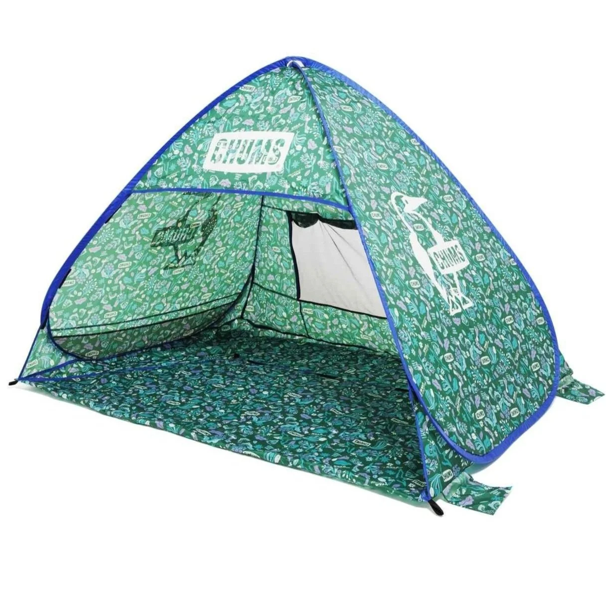 Pattern illustration for CHUMS Japan camping goods including tents and accessories by freelance illustrator Sayori Wada