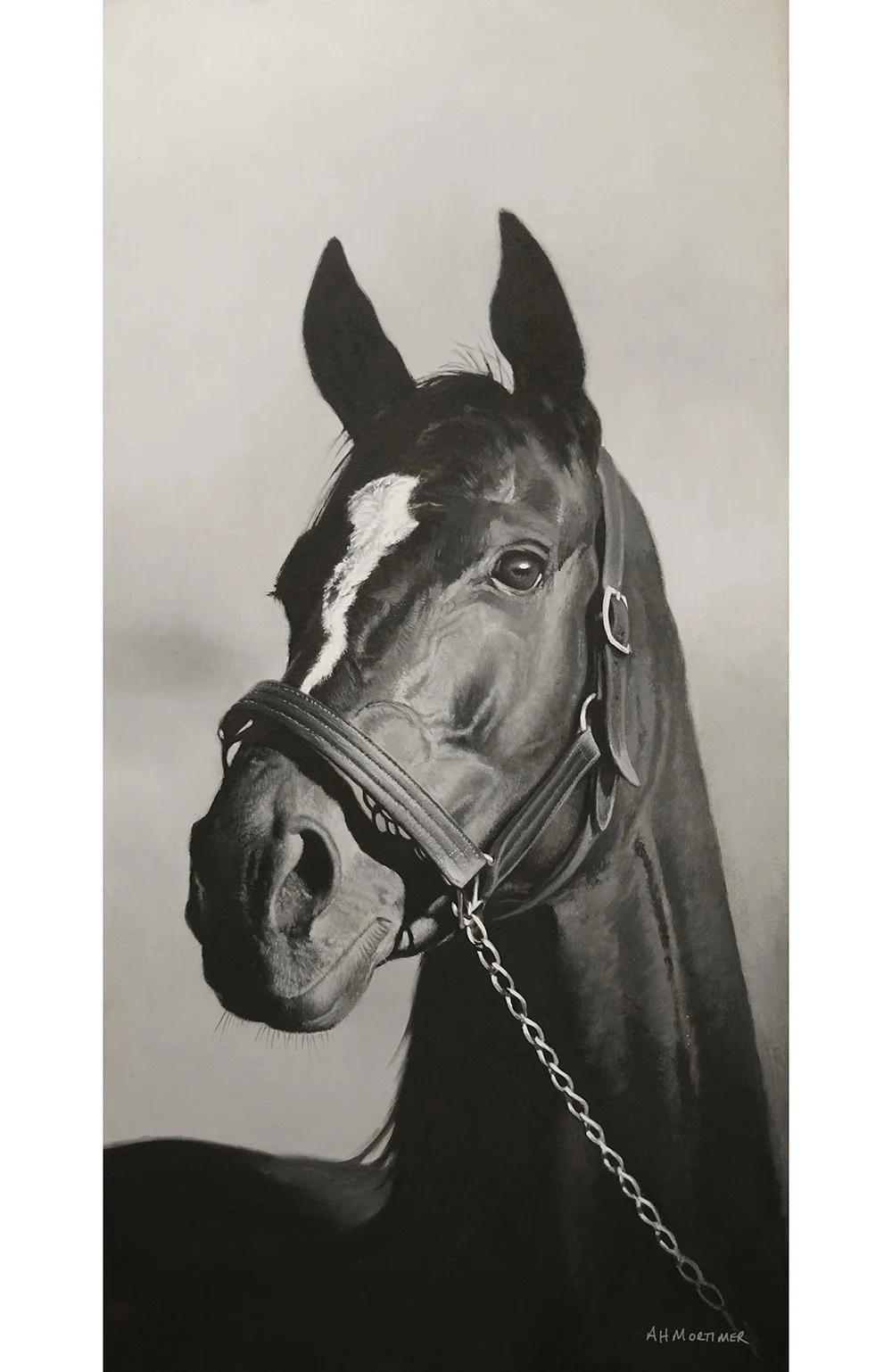 Oil painting of a horse