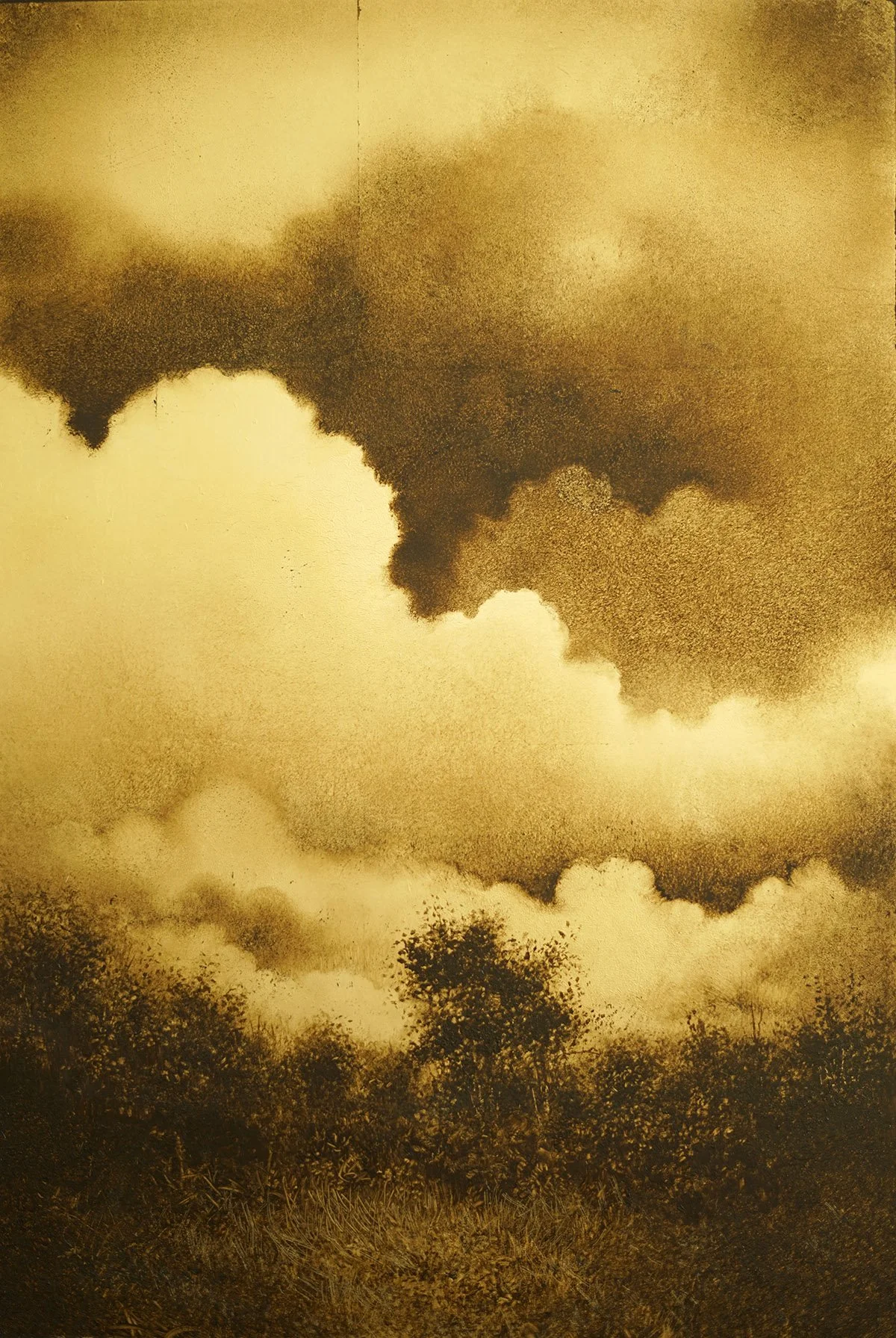 oil painting on gold leaf by andrew mortimer gold leaf artist