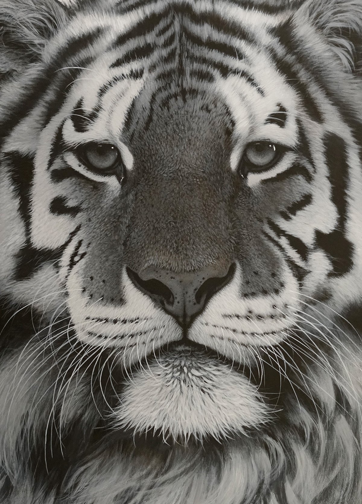 Acrylic portrait by contemporary British artist, Andrew Mortimer