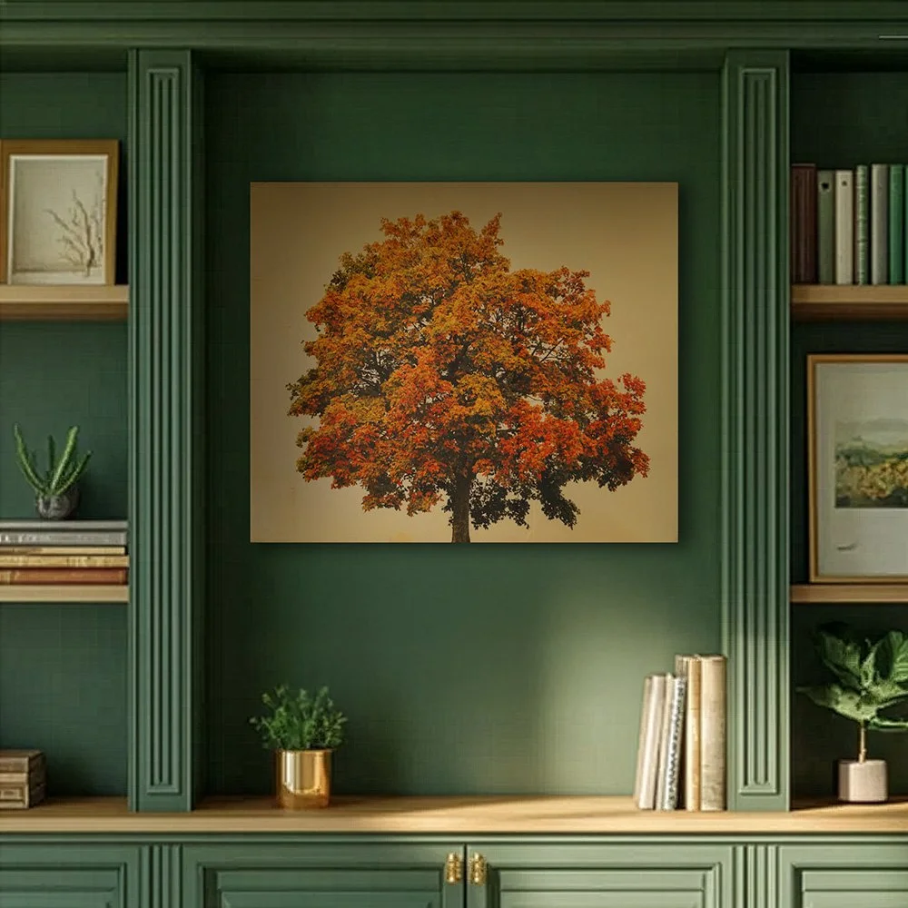 contemporary Gold leaf artwork interior view