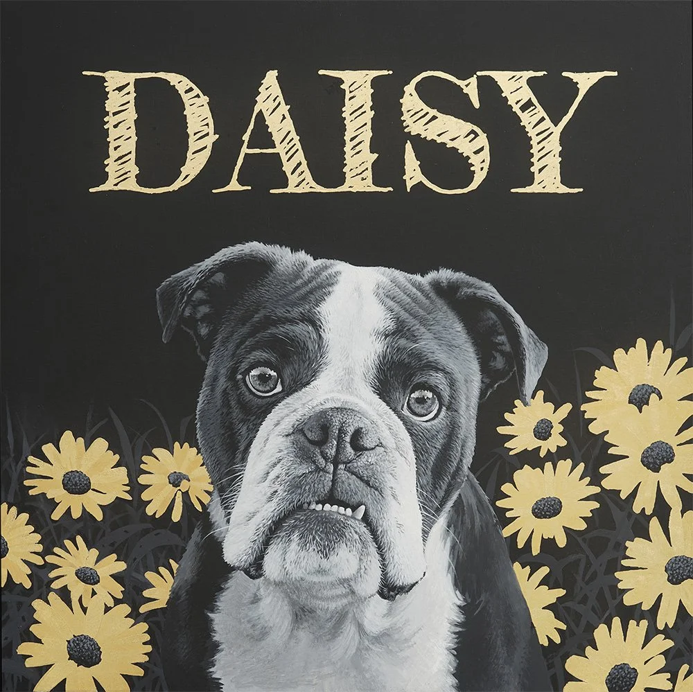 Painted commission with gold leaf by contemporary British artist Andrew Mortimer - Gold Leaf Artist