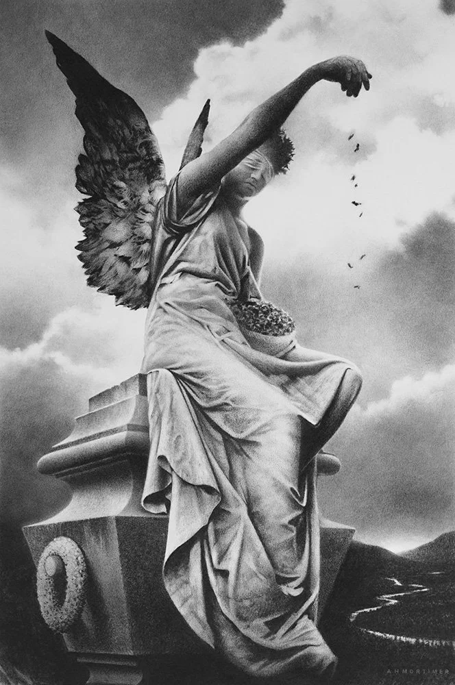 Fate - A2 charcoal drawing