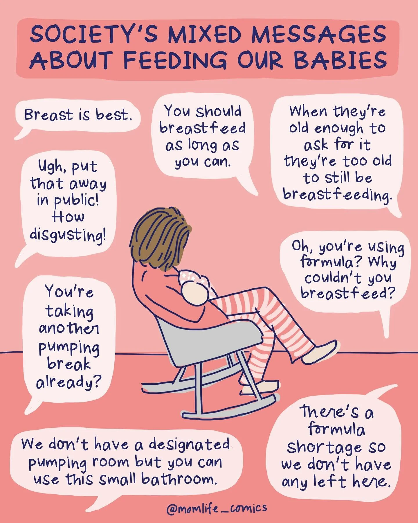 In honor of #worldbreastfeedingweek, a few [very] old comics about breastfeeding + some of my favorite pics from my time spent breastfeeding!🥛 

Pic 1: Feeding my daughter (WHO WOULD NEVER TAKE A BOTTLE) in the coat closet of a fancy restaurant at m
