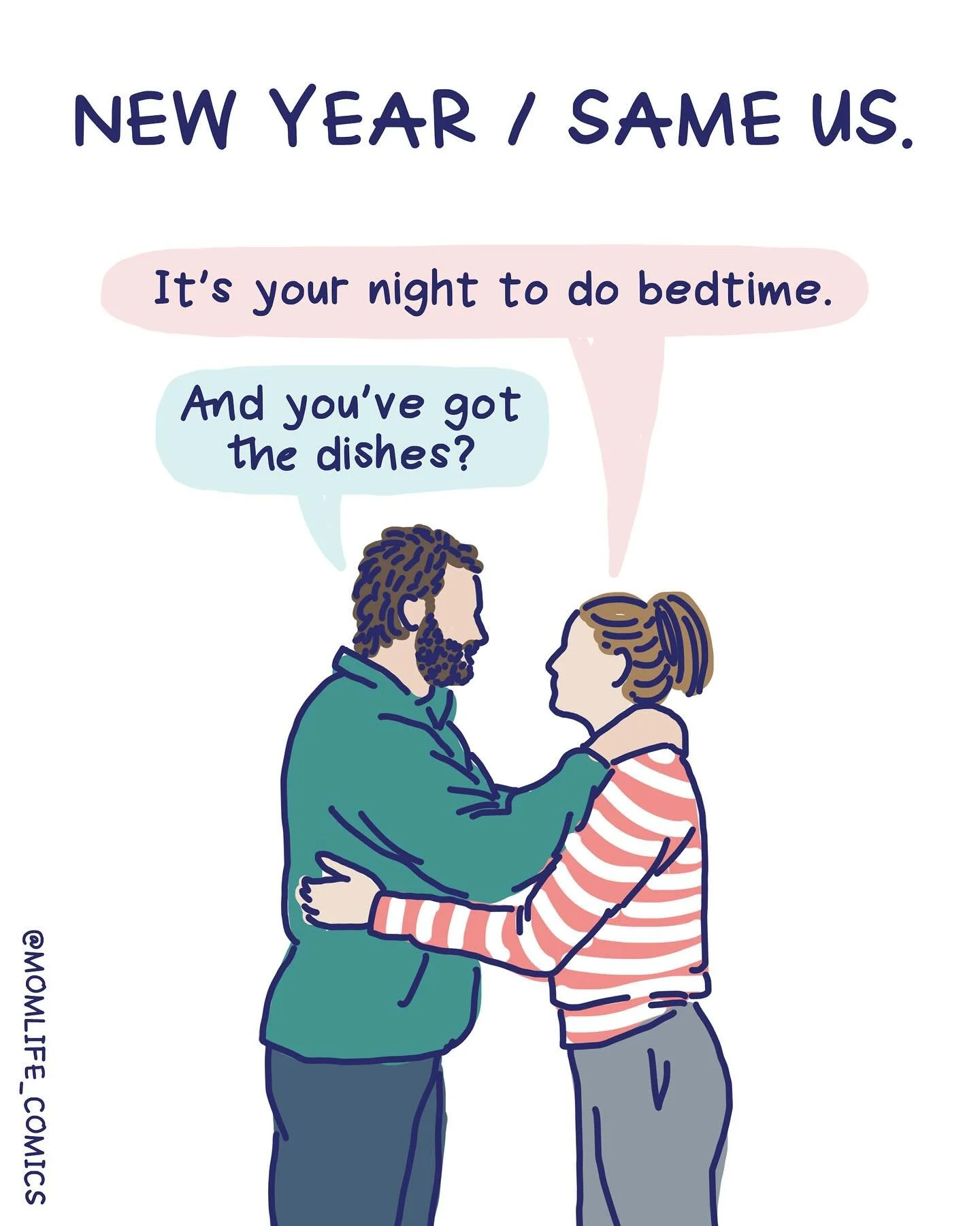 Will 2026 be the year we finally sleep again? Only time will tell! BUT we started strong bc this morning, for the first time in 9+ years, *both* of our kids slept until 9am (with no nighttime wake-ups) 🎉🎉🎉🎉 BEST NYD EVER!! 

👉How many years has 