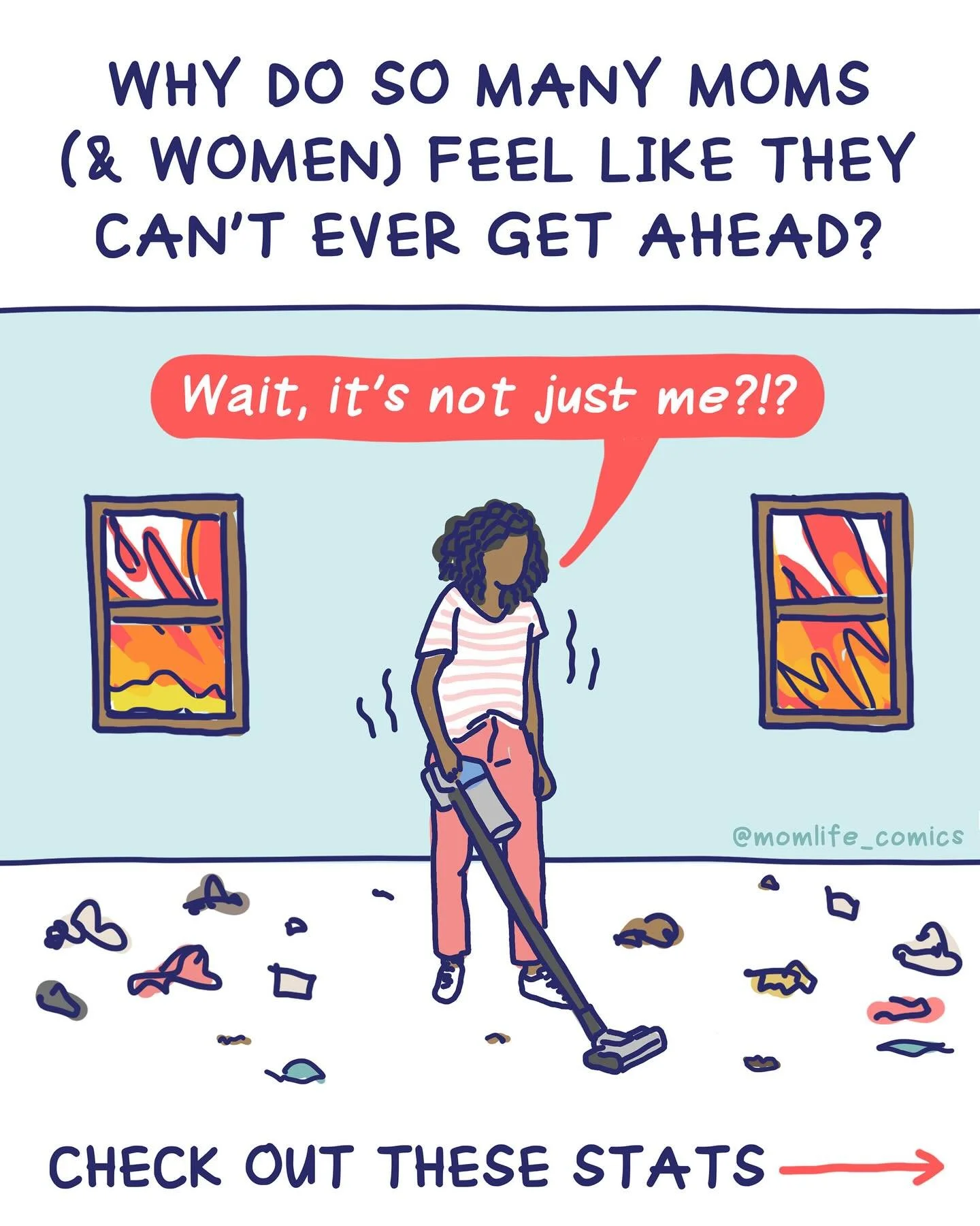 👆An illustrated cheat-sheet highlighting some of the stats that explain why, exactly, we moms feel as overwhelmed and frustrated as we do at this particular moment in history&hellip;

[NOT TO MENTION THE STATE OF THE WORLD AND THE NEVER-ENDING NEWS 