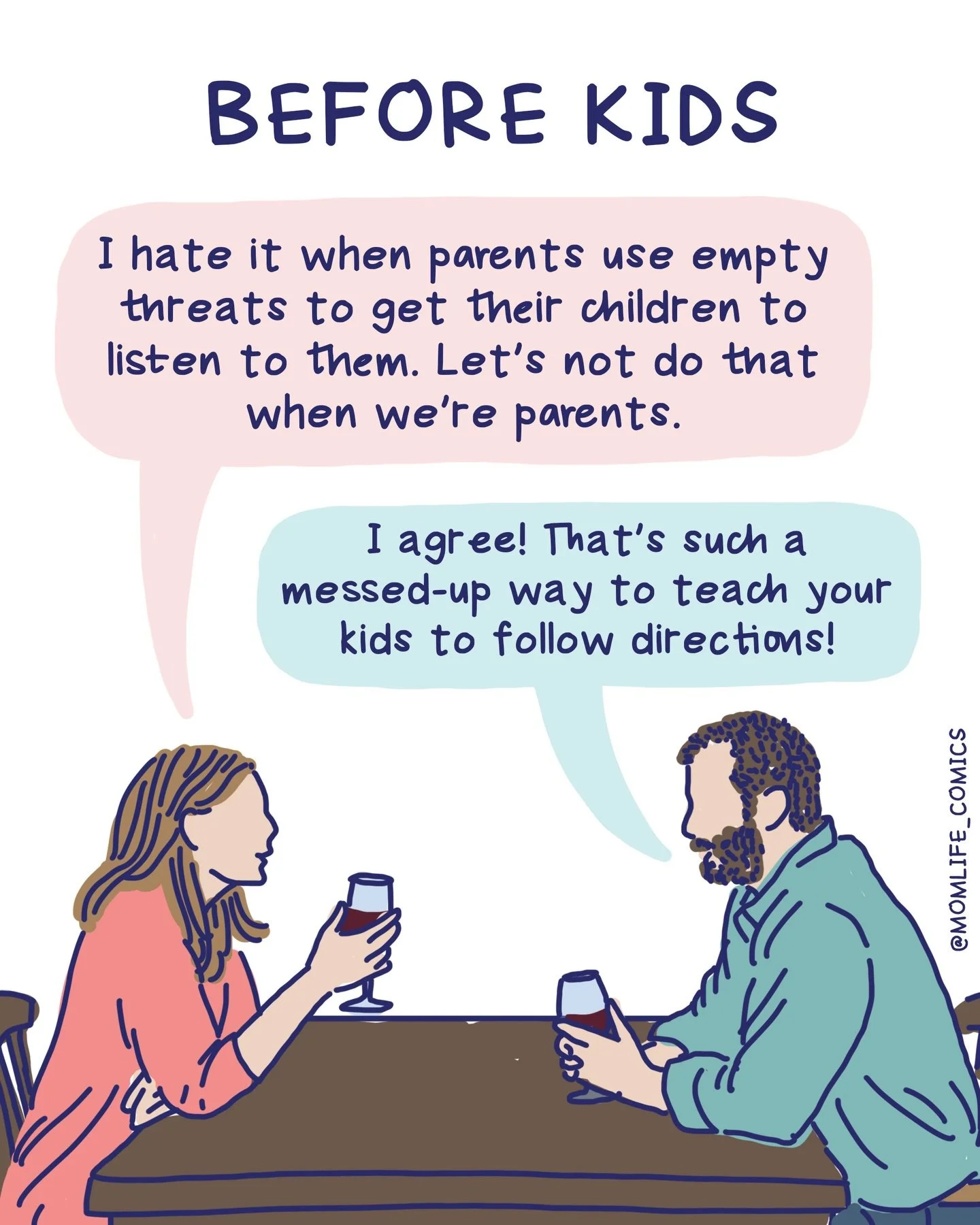 I love thinking about what perfect parents we were going to be before we actually had kids 🤣

Tell me some of your favorite delusions about what kind of parent you thought you&rsquo;d be vs. what kind of parent you actually are now that you&rsquo;re