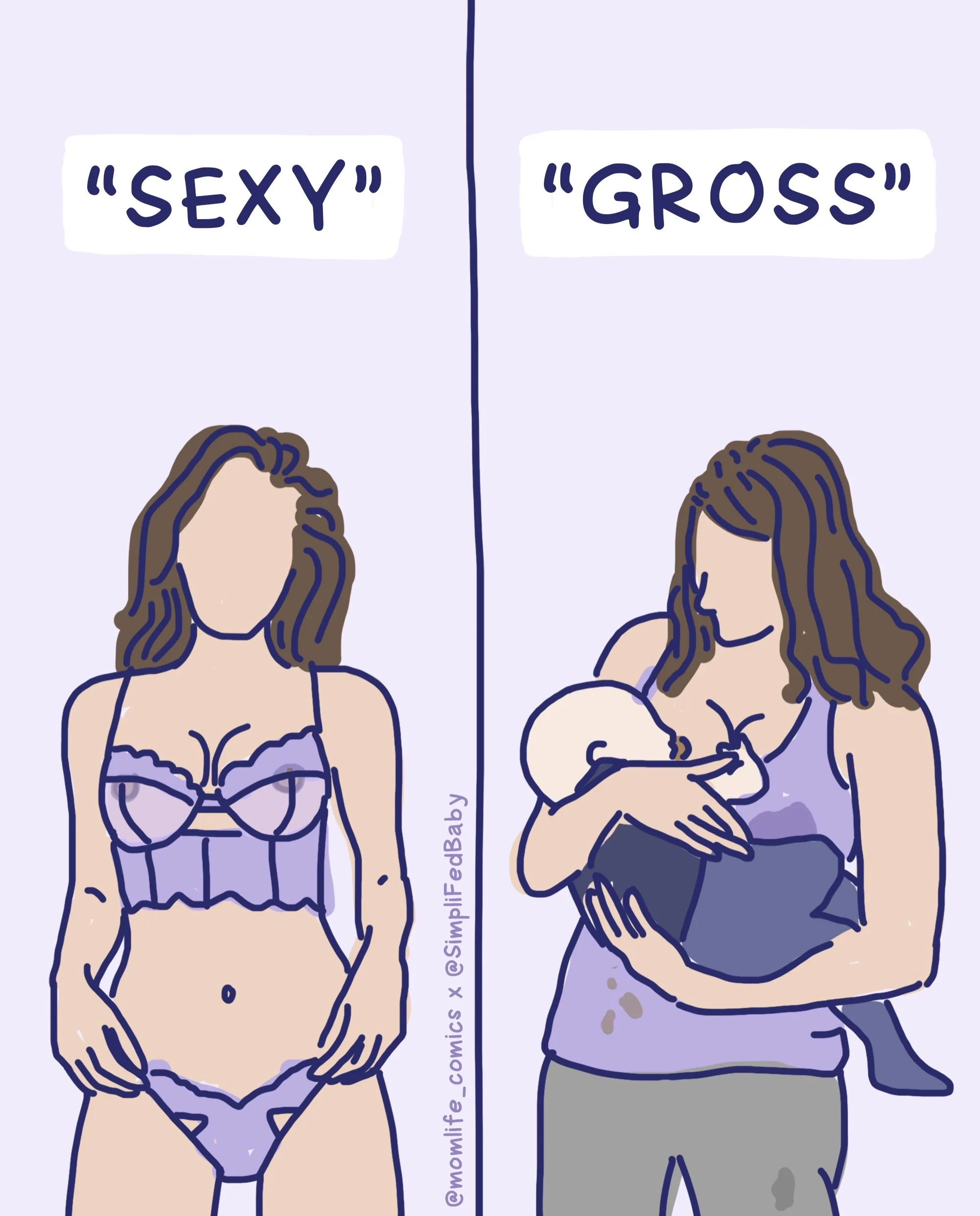 Happy #worldbreastfeedingweek!🥛 Swipe for a few old comics about breastfeeding + raise your hand if you&rsquo;re currently breastfeeding or just finished 🙋&zwj;♀️ 

FYI: Fed is best. However you choose to feed your baby is right for you and your fa