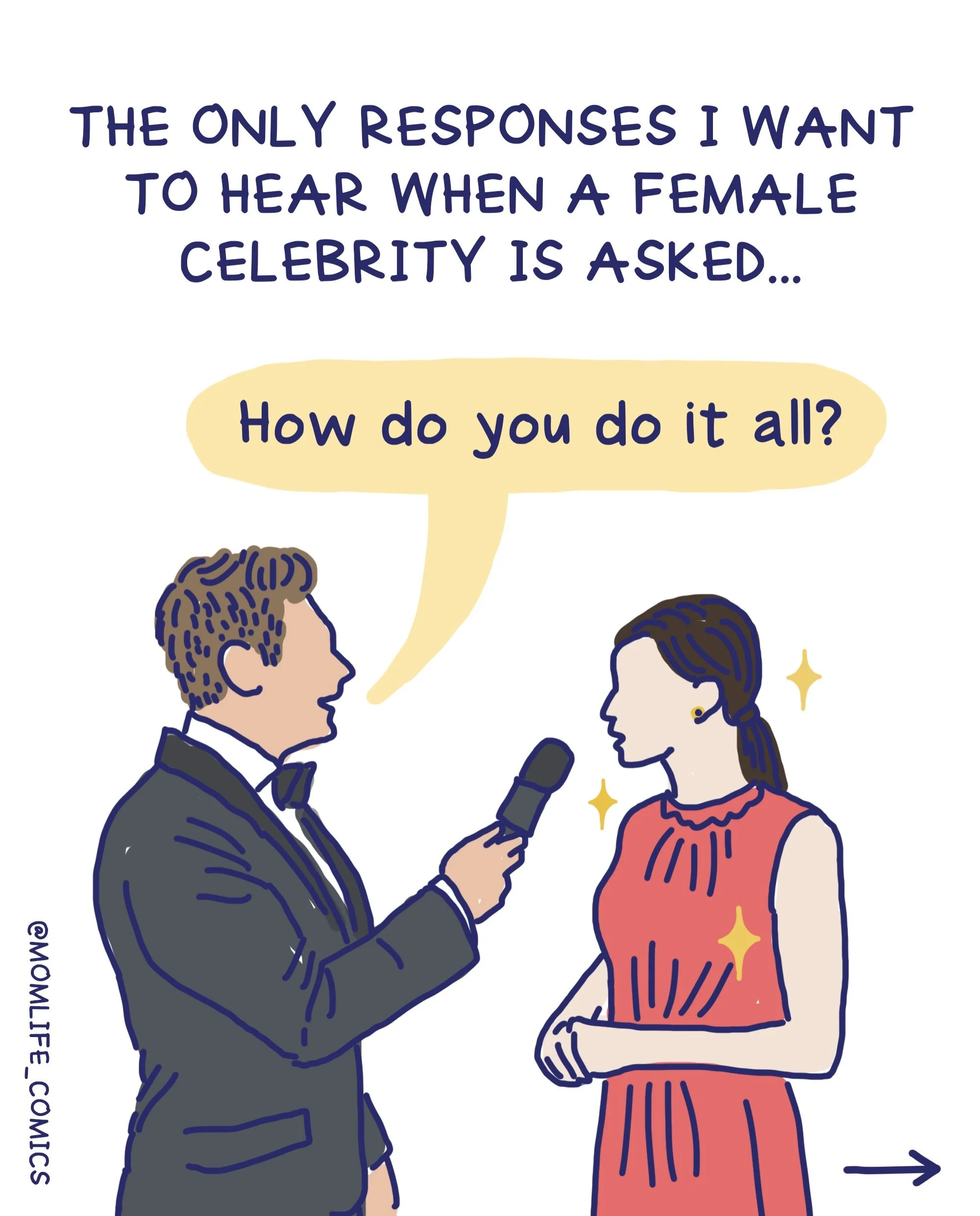 Reposting this one from 2023 in honor of the Emmys last night ✨ 

Have you ever heard a man get asked this question? 🤔

Btw: Allison Janney + Jean Smart each won their 8th Emmy last night! They join Julia Louis-Dreyfus + Cloris Leachman in holding t