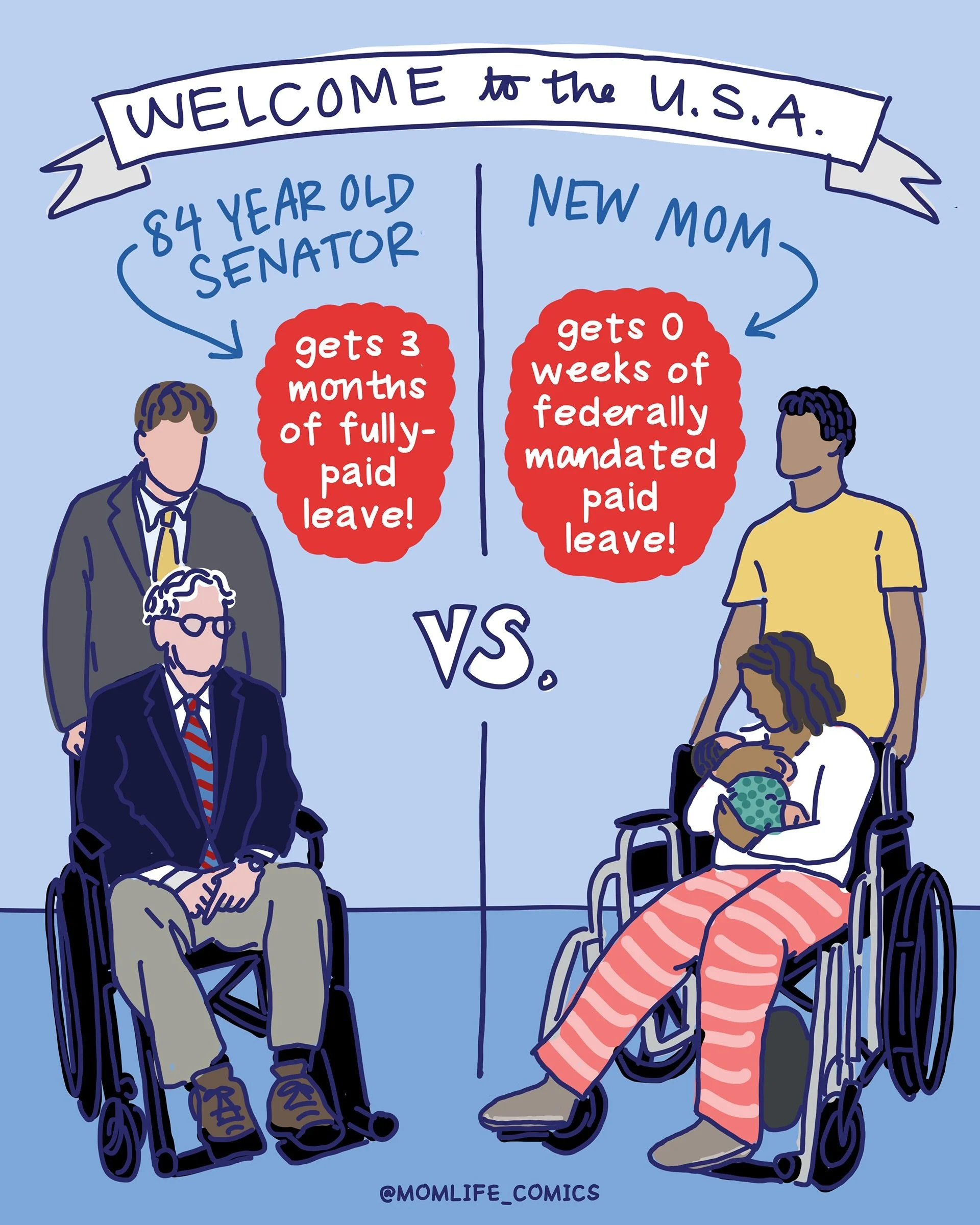 Tell us you hate moms/women without telling us you hate moms/women&hellip;

Parents deserve SO much better!!!!! 🤬🤬🤬

👉Curious to know: how much paid leave did you get after birth or welcoming a new child?

I&rsquo;m self-employed (and have been f