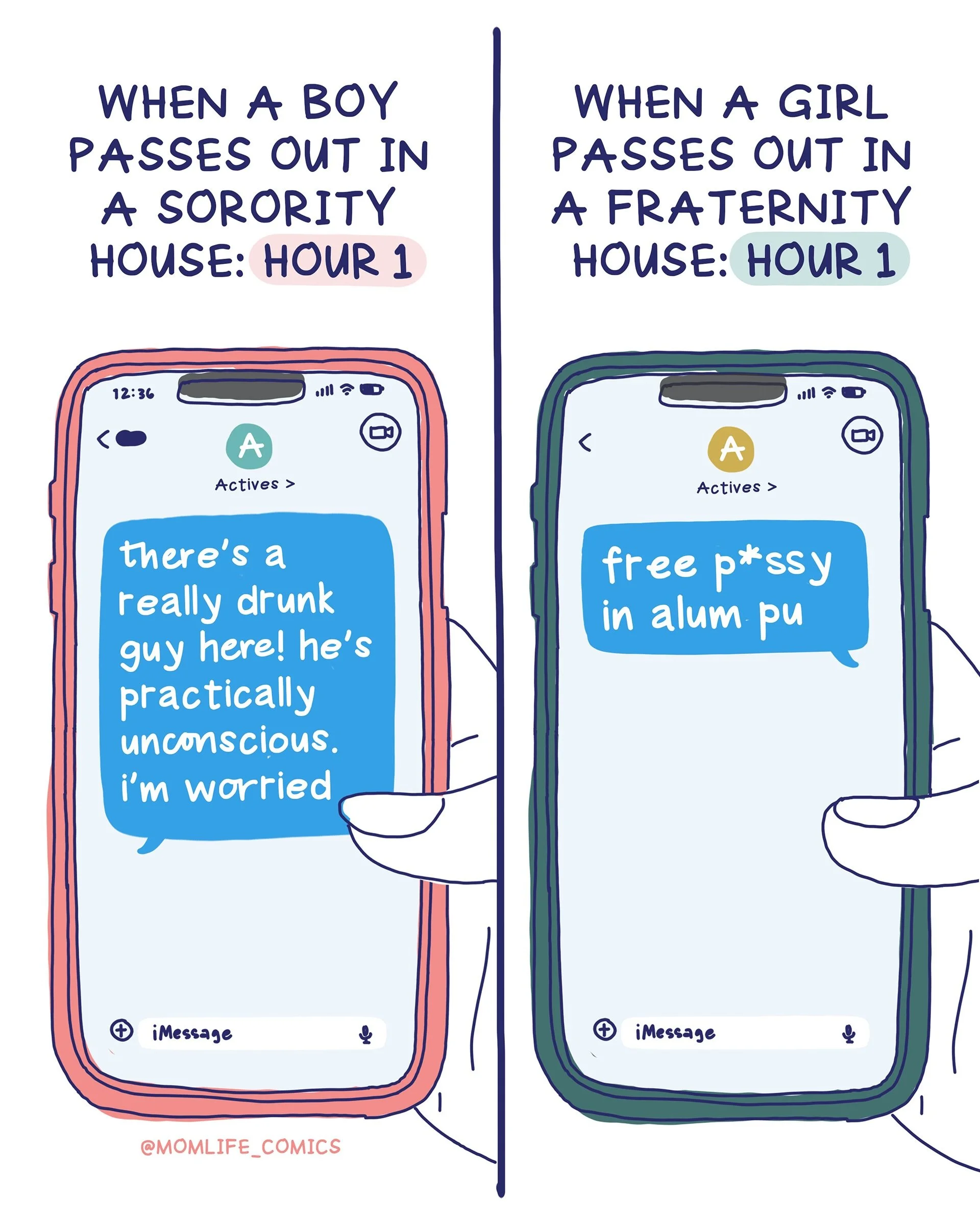 It&rsquo;s all I&rsquo;ve been able to think about this week. #cornell57
 From the frat house to the white house: there is something deeply wrong with the men (boys) in our country (world).

*All of the messages on the fraternity side are REAL texts 