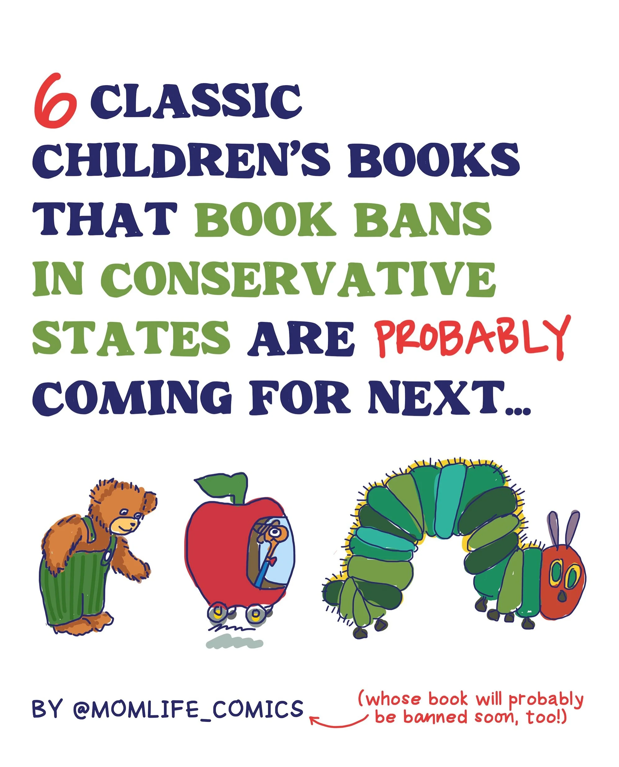 In honor of #bannedbooksweek, here are some of the classics that I&rsquo;m willing to bet the book banners will come after next (and why)&hellip;

Thank you to conservative state leaders, school boards, the DoD, + conservative advocacy organizations 