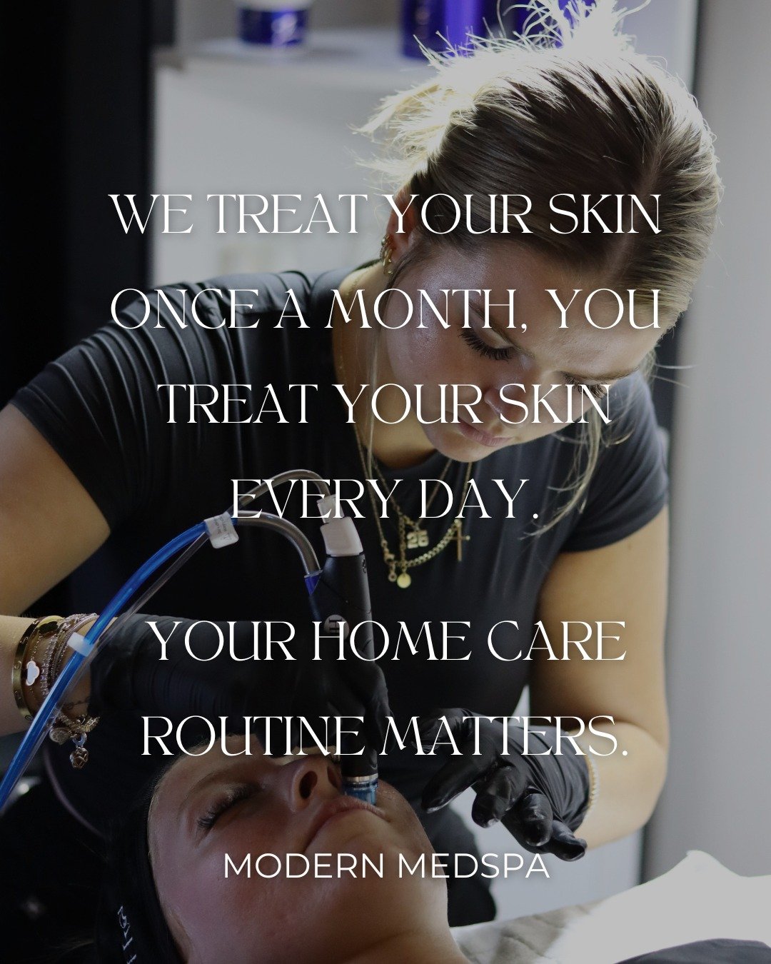 We treat your skin once a month&mdash;but you care for it every day.
That&rsquo;s why your home care routine isn&rsquo;t just important&hellip;it&rsquo;s essential✨

Consistent use of medical grade skincare at home supports everything we do in the tr