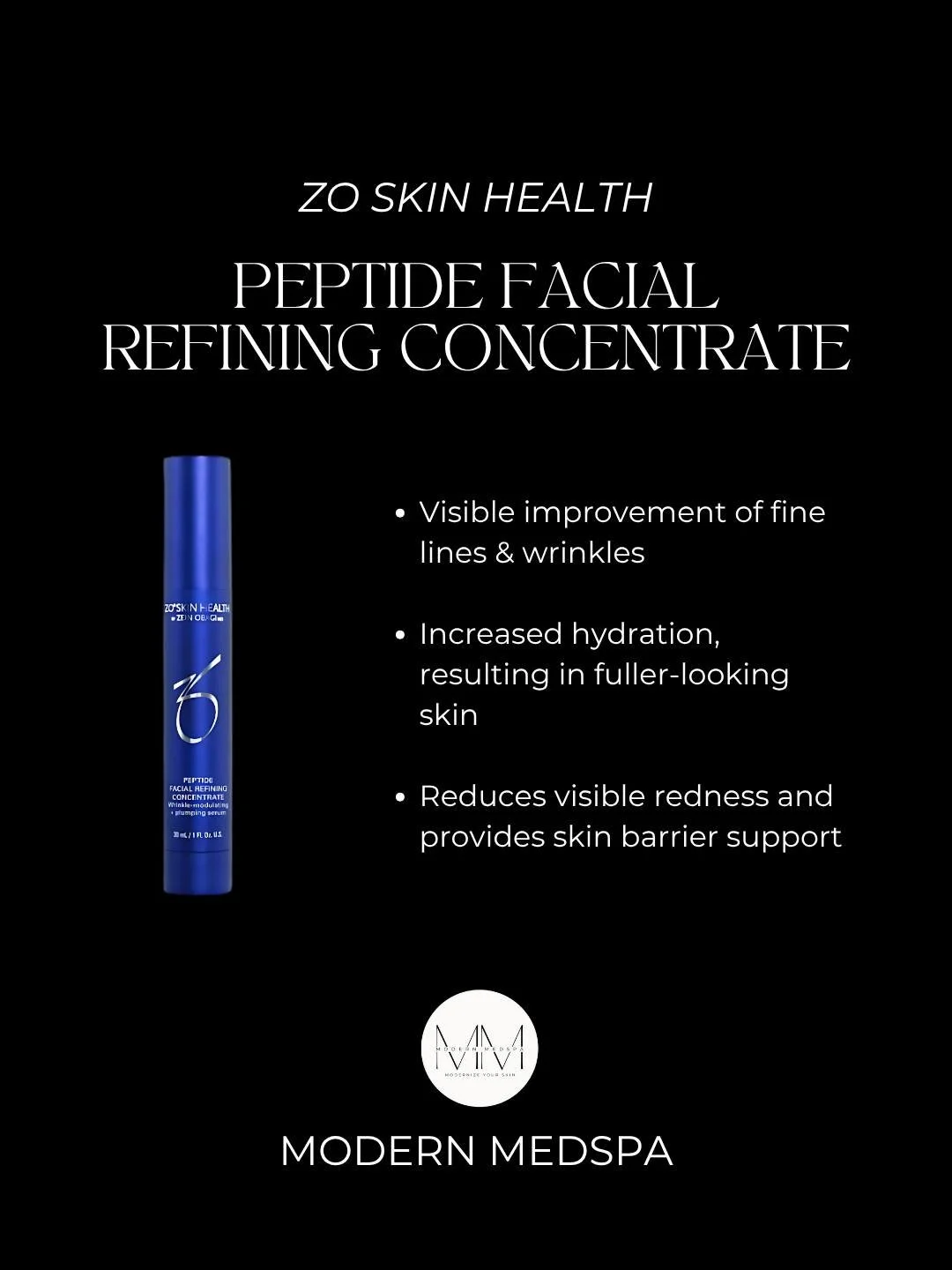 Meet your new anti-aging essential: the ZO Skin Health Peptide Facial Refining Concentrate✨
Formulated to smooth fine lines, boost hydration, and strengthen your skin barrier for a healthy, radiant glow, this is the next must-have in your lineup!