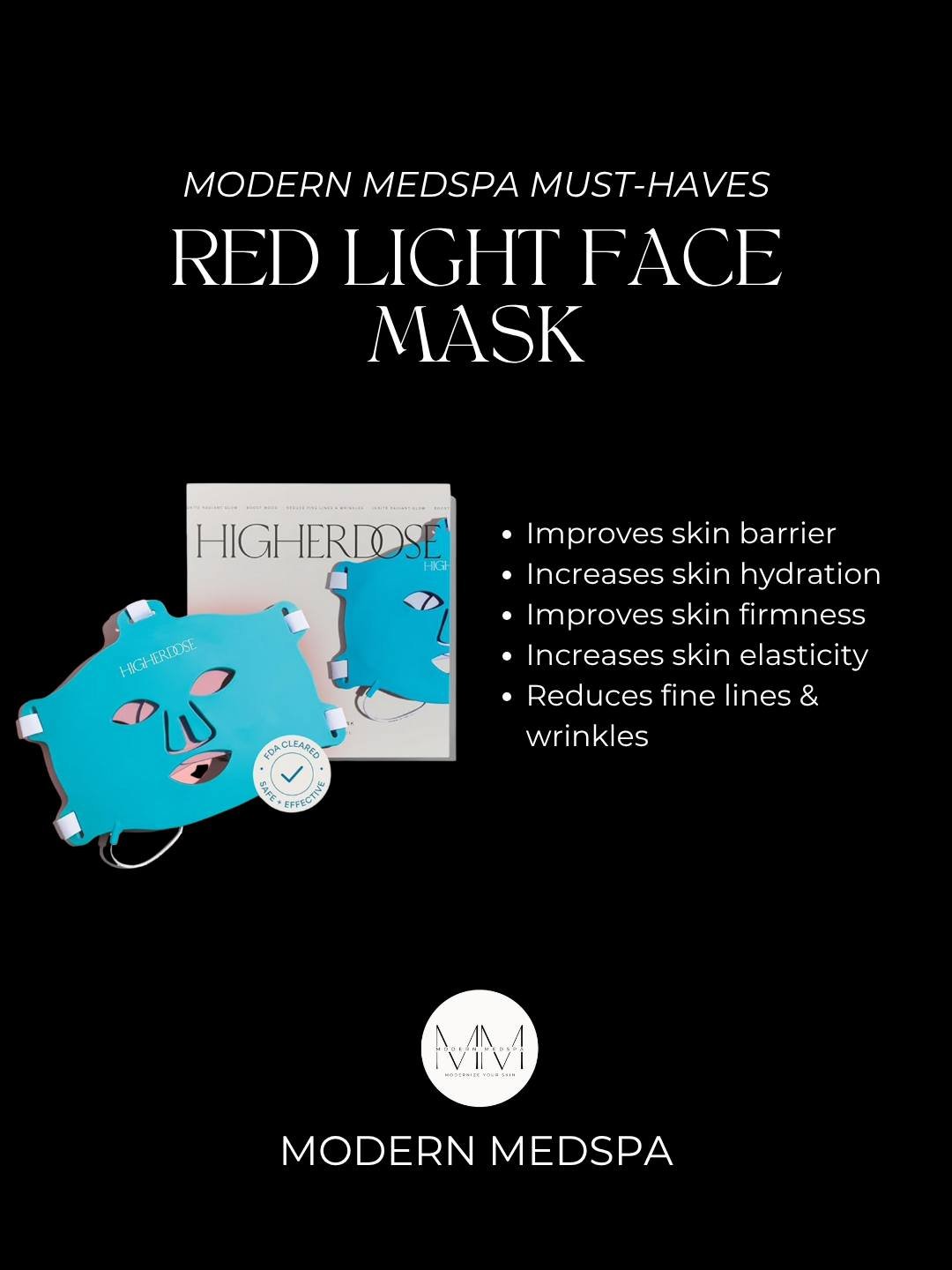 Give (or get!) the gift of glowing skin this holiday season 🎁✨ This Red Light Face Mask is one of our Modern Medspa must-haves! It boosts hydration, elasticity, and firmness while reducing fine lines and wrinkles. You can find it on Amazon &mdash; j