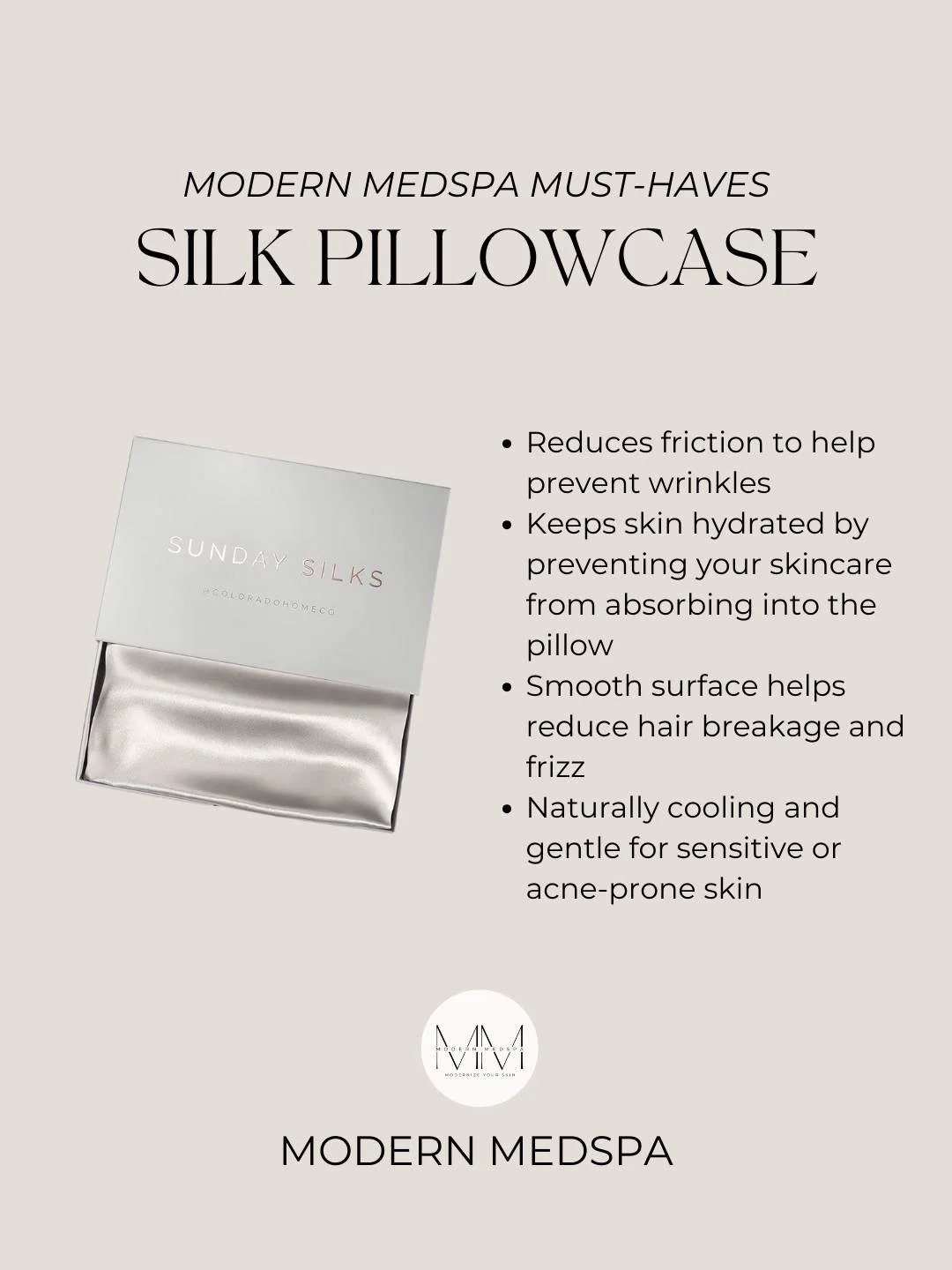 Give the gift of better skin and better sleep ✨ Our favorite 100% silk pillowcase is the perfect present for someone you love&hellip; or the self-care treat you absolutely deserve. Visit the link in our bio to order! 🛍