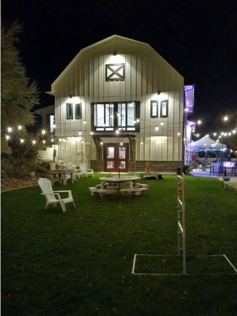 Between the market string lights and the building exterior lighting, the Terrace can be utilized all night long. 