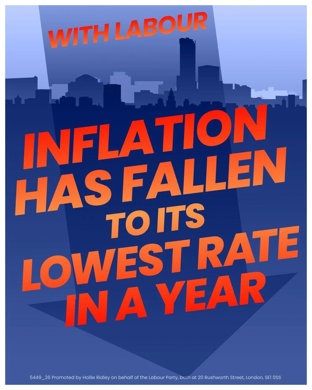 The choices this UK Labour government has made means inflation has fallen to its lowest rate in a year.

This will ease the pressure on strained household budgets.

I know there&rsquo;s more to do and cutting the cost of living is my number one prior