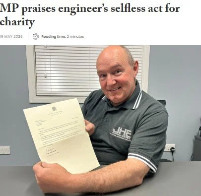 Charlie Smillie is someone who goes above and beyond and puts his values into action, an engineer based at John Heaney Electrical, who received a &pound;750 staff bonus last Christmas and chose to donate the full amount to Cancer Research UK. 

I wro