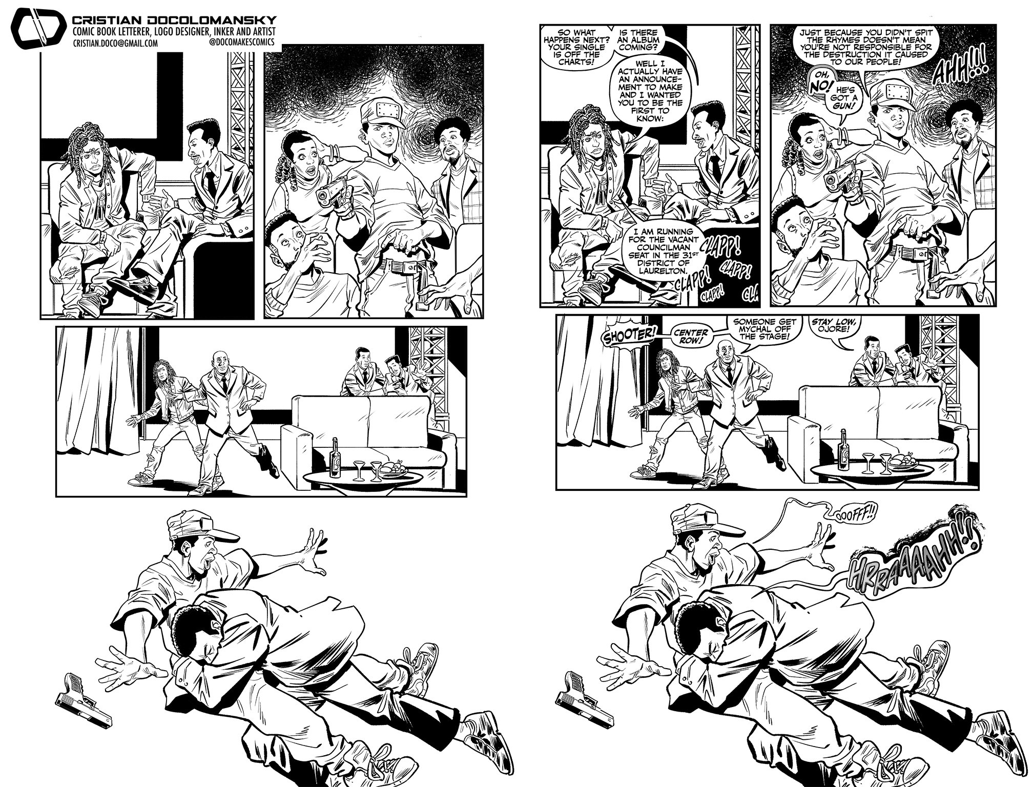 MYCHAL FOSTER AND THE MAREHEMU 1
Script: Will Cooper
Art: Dantas
Lettering and logo design by Cristian Docolomansky
Published by Inkosi Comics