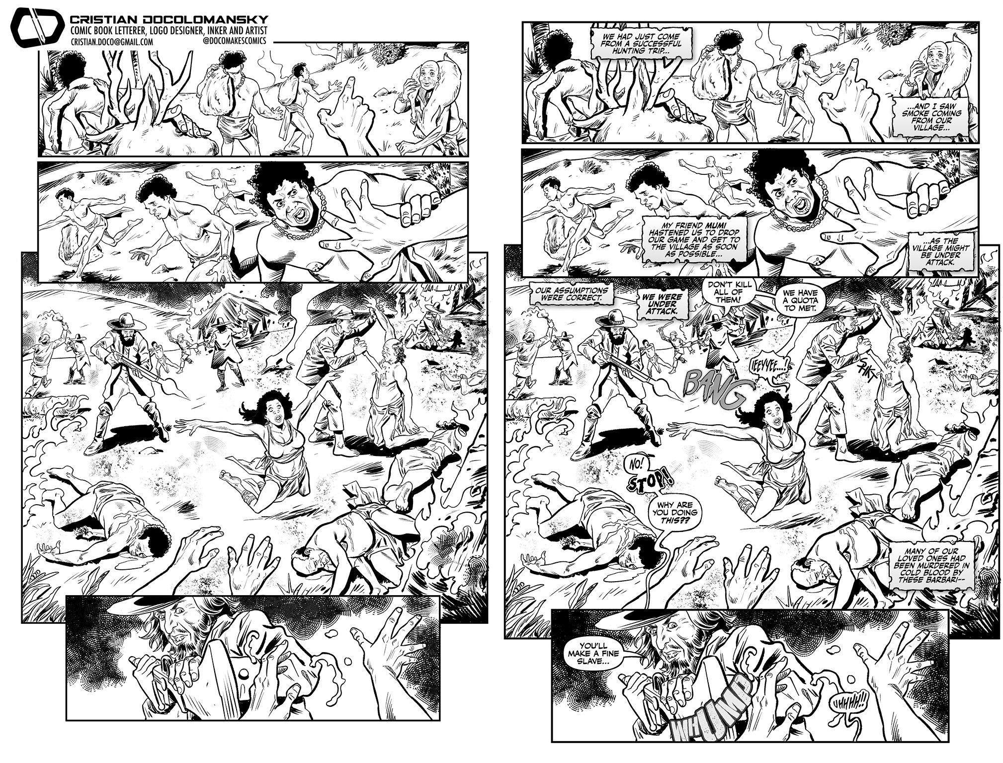 MYCHAL FOSTER AND THE MAREHEMU 1
Script: Will Cooper
Art: Dantas
Lettering and logo design by Cristian Docolomansky
Published by Inkosi Comics