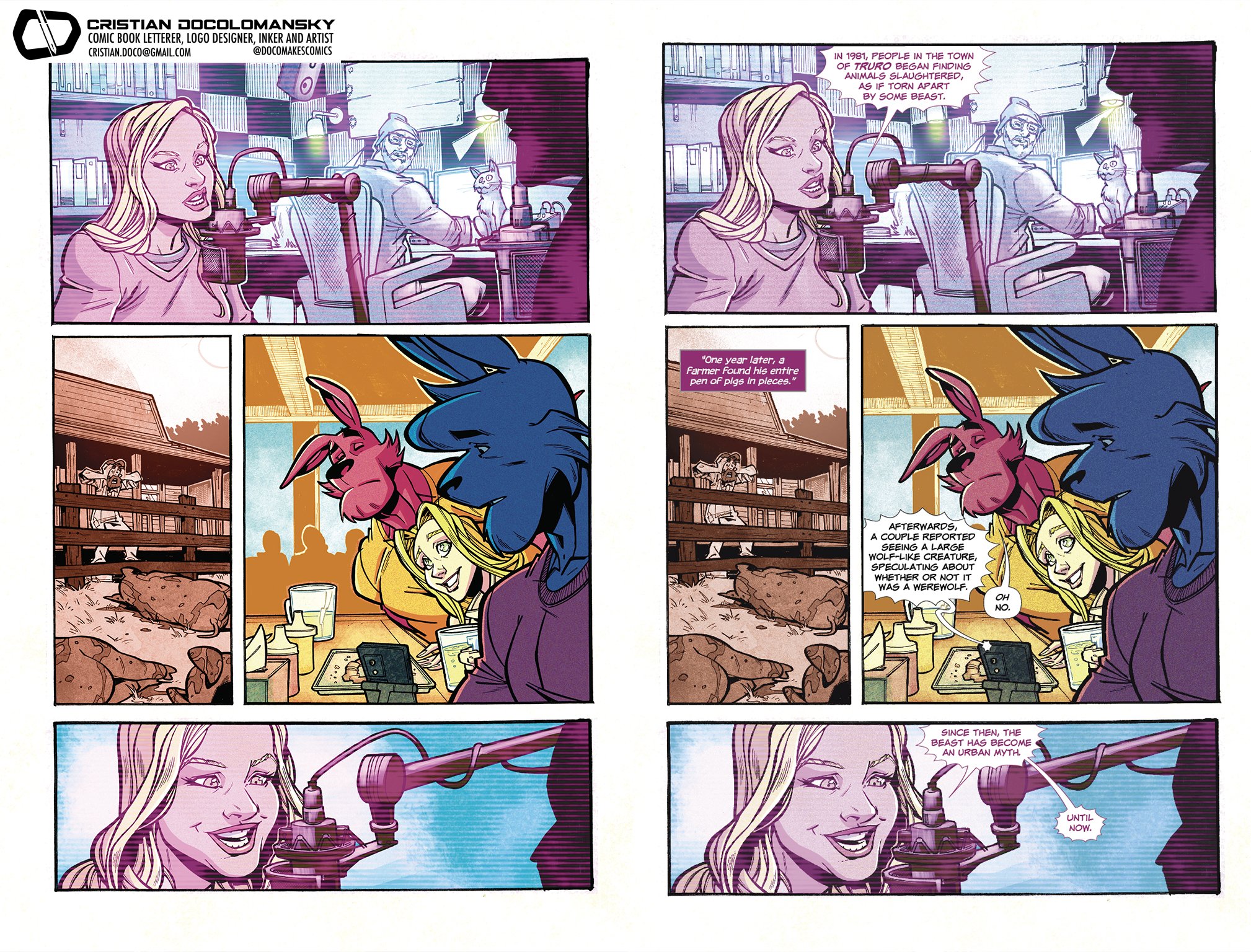 SALTY ROOS - ISSUE 08
Script by JON PARRISH
Art by DIEGO TORO
Colors by KÓTE CARVAJAL
Letters by CRISTIAN DOCOLOMANSKY
Published by Blue Roo Comics / Kickstarter