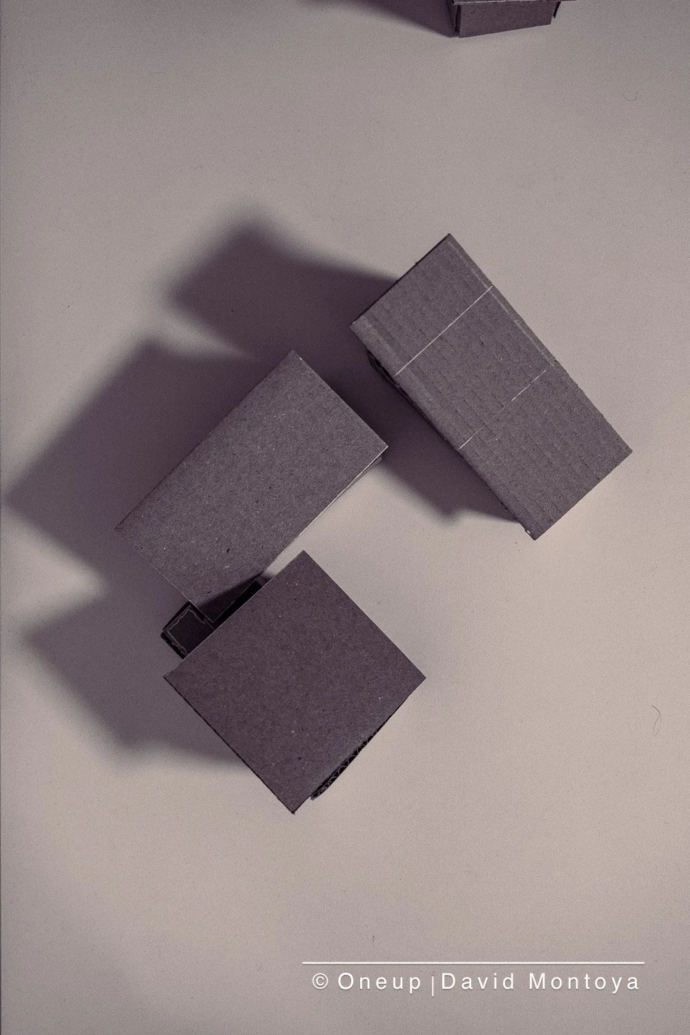 Massing Maquette made with cardboard