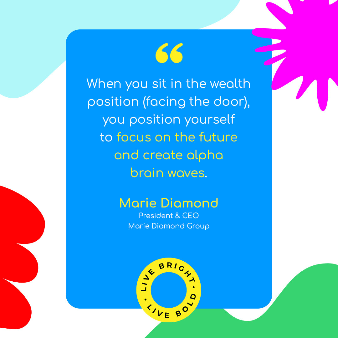 There are some major benefits to sitting in a wealth position.
ㅤ
Marie Diamond states that when you sit in a wealth position, you position yourself to focus on the future and create alpha brain waves.
ㅤ
She shares that alpha brain waves make you more