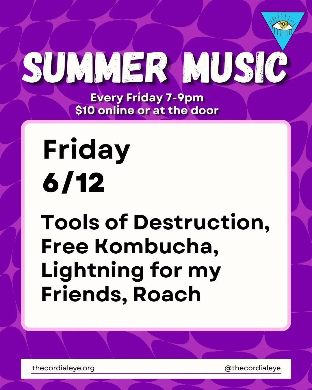 Tools of Destruction, Free Kombucha, Lightning for my Friends, Roach