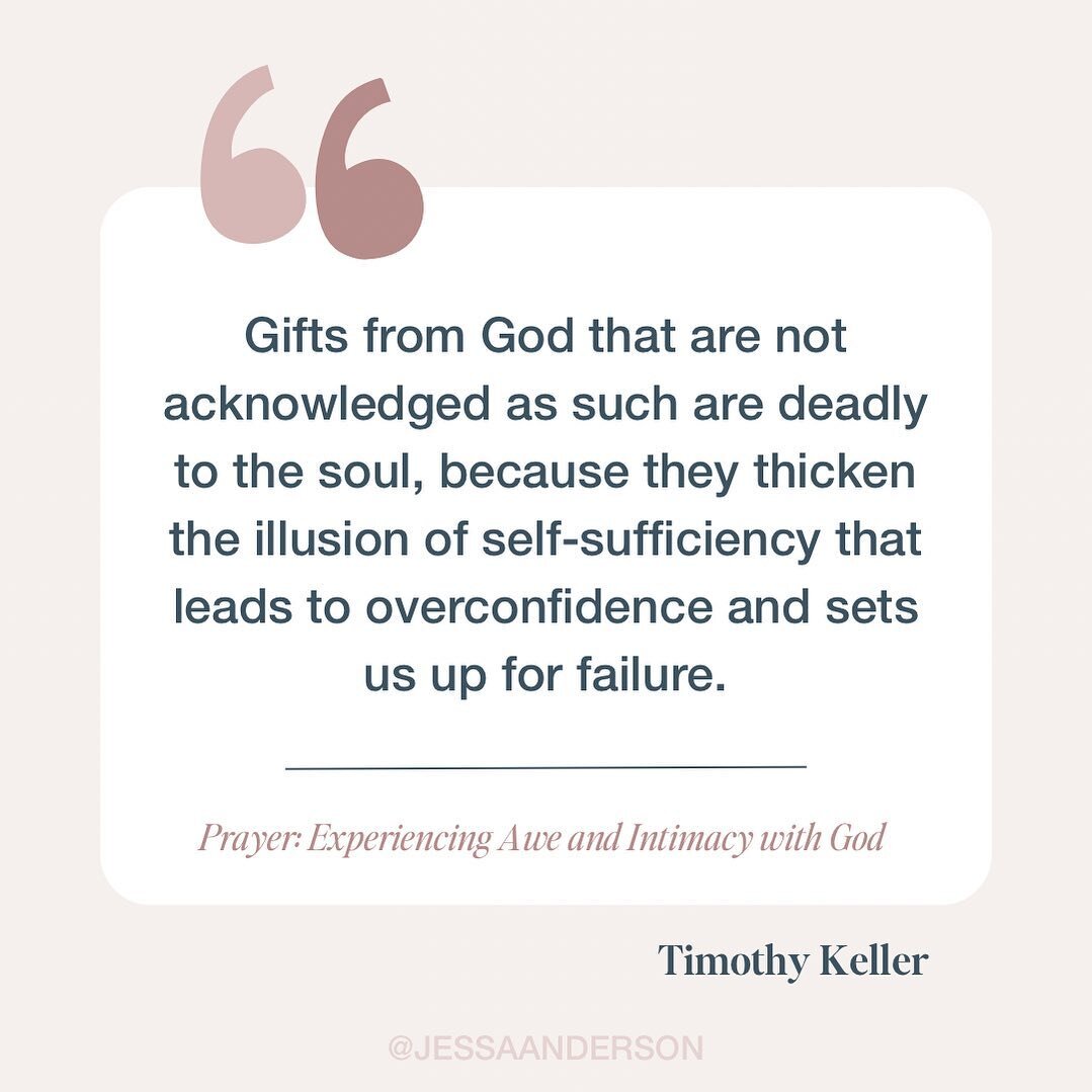 The work of @timkellernyc has been instrumental in our home

Currently re-reading his book on prayer&mdash;it&rsquo;s an easy to understand resource that educates and guides the Christian in the heart and practice of prayer

Gratitude is a commonly h