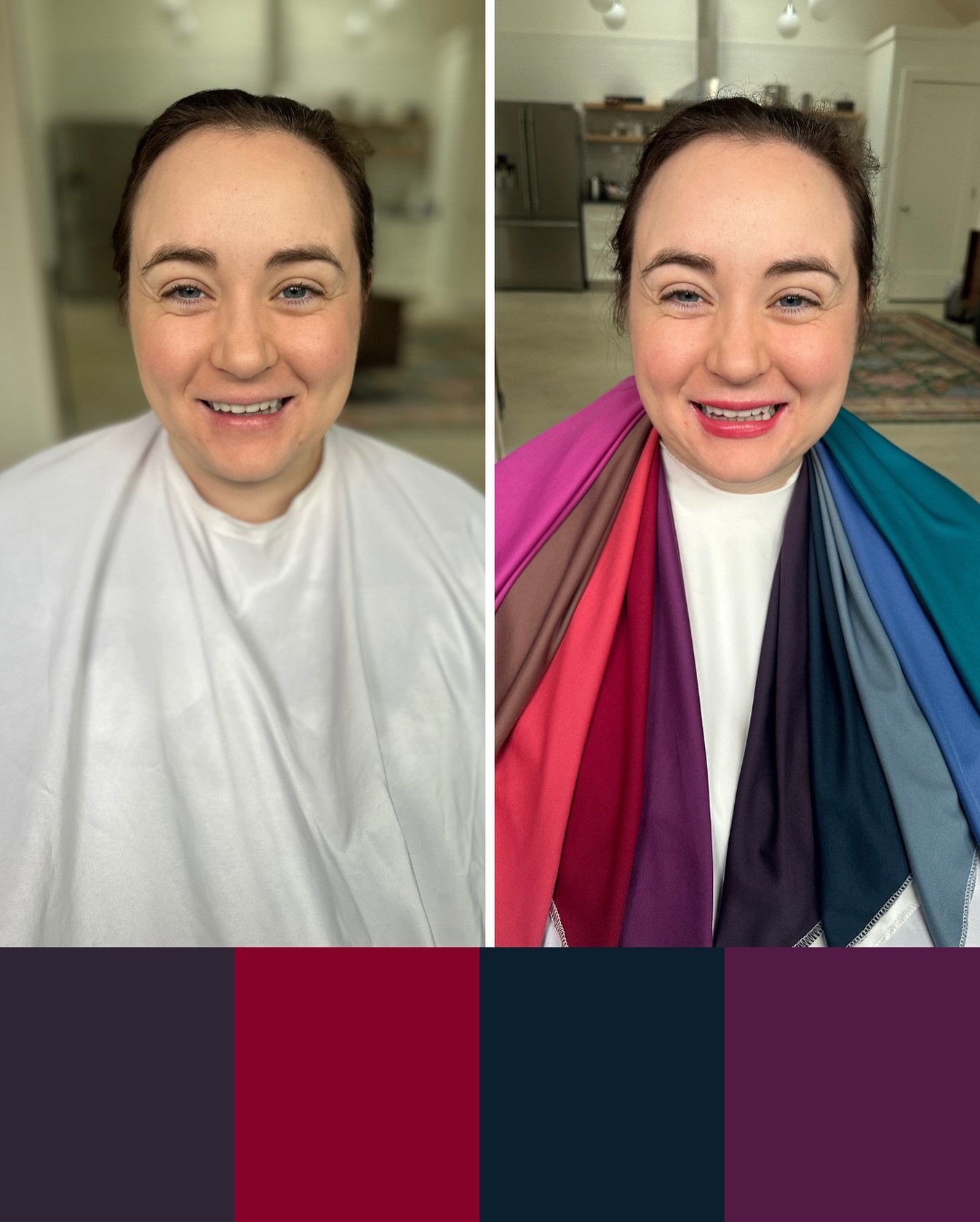 Dark Summer

Rich 🪙 Moody 🔮 Refined 🍷 Smoky 🎆

My Dark Summer clients embody the deep richness of a swirling galaxy

Softly Dramatic tones with more depth and contrast help keep their features rich and in-focus 🌌

Hazy jewel tones in deep and du