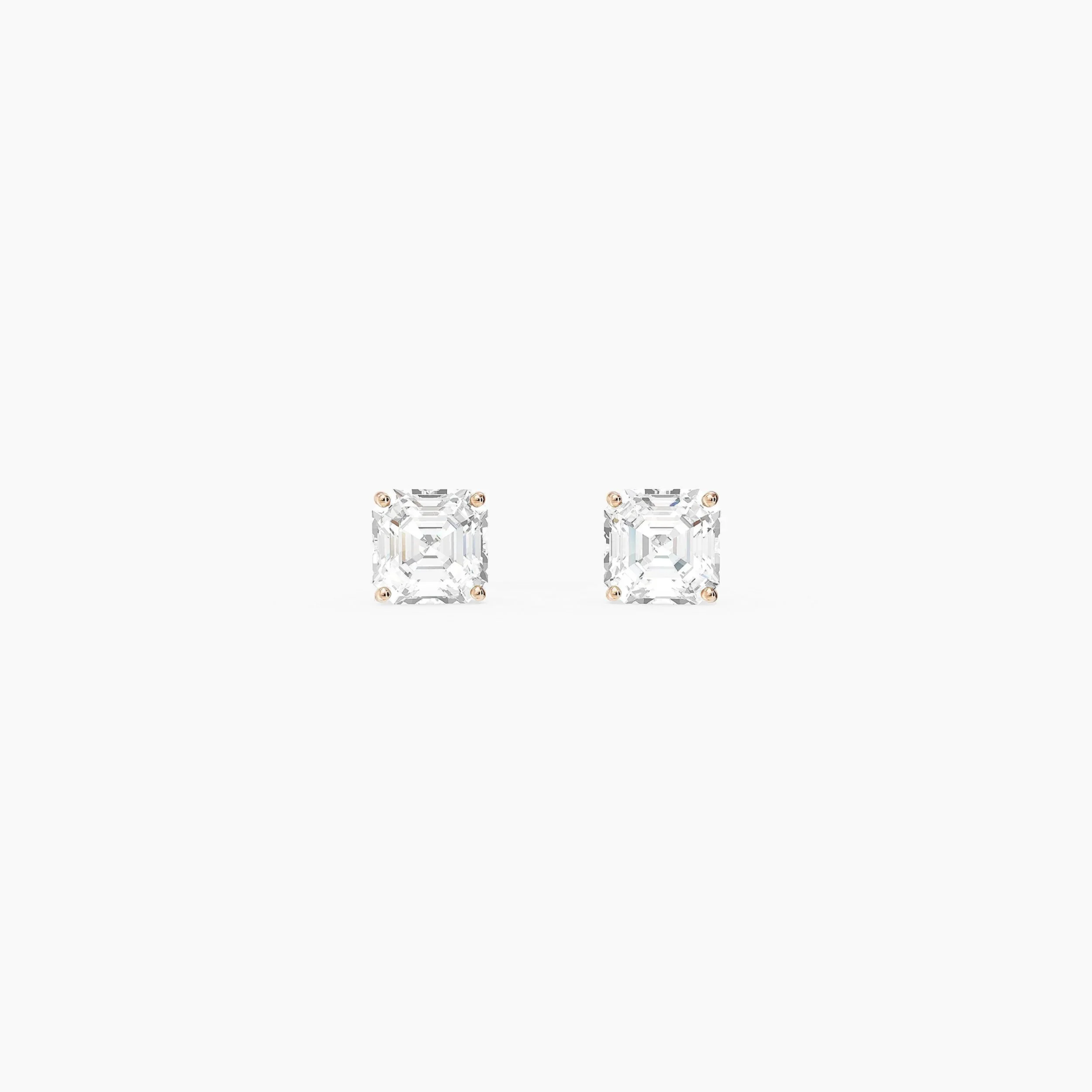 Asscher Studs