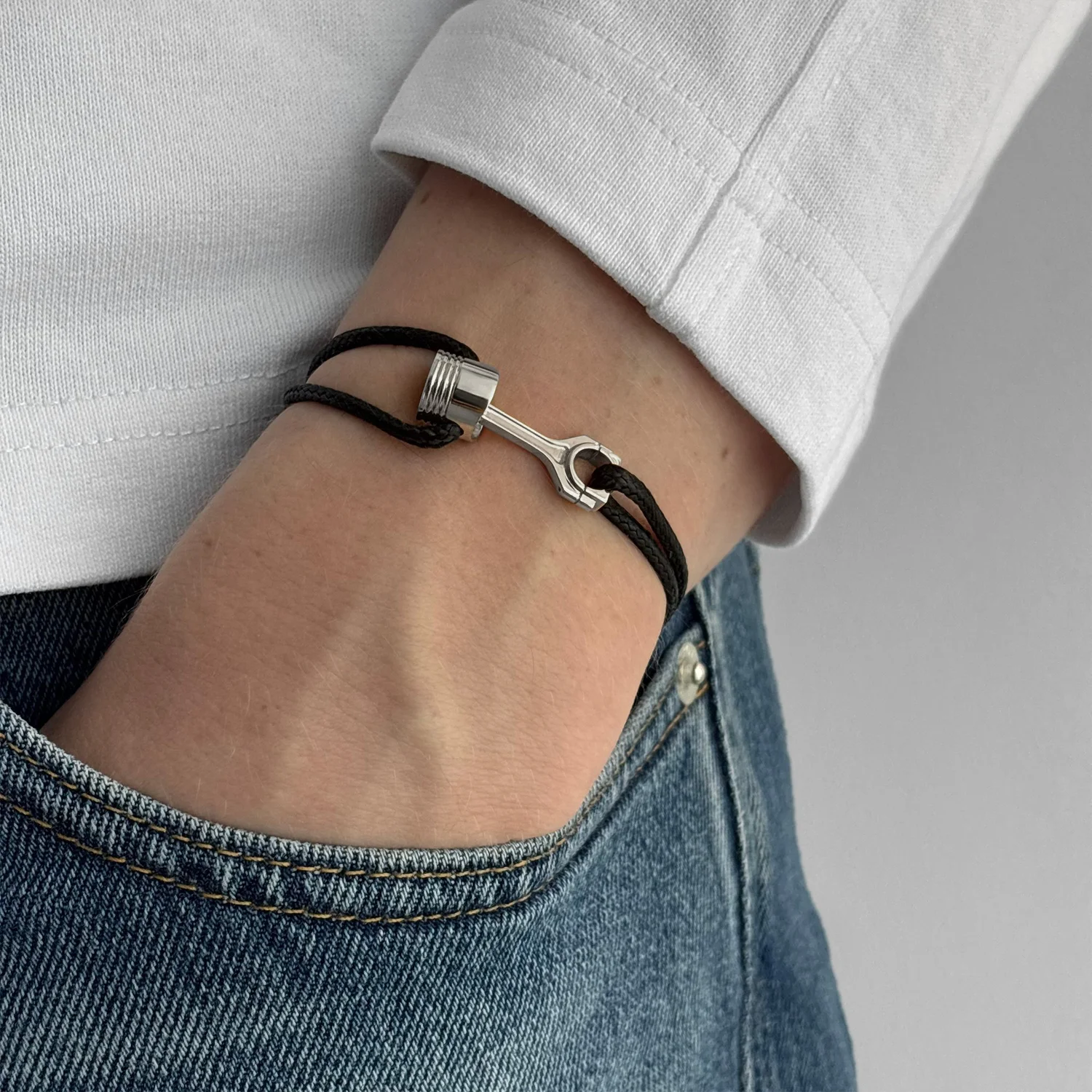 Silver Piston Bracelet