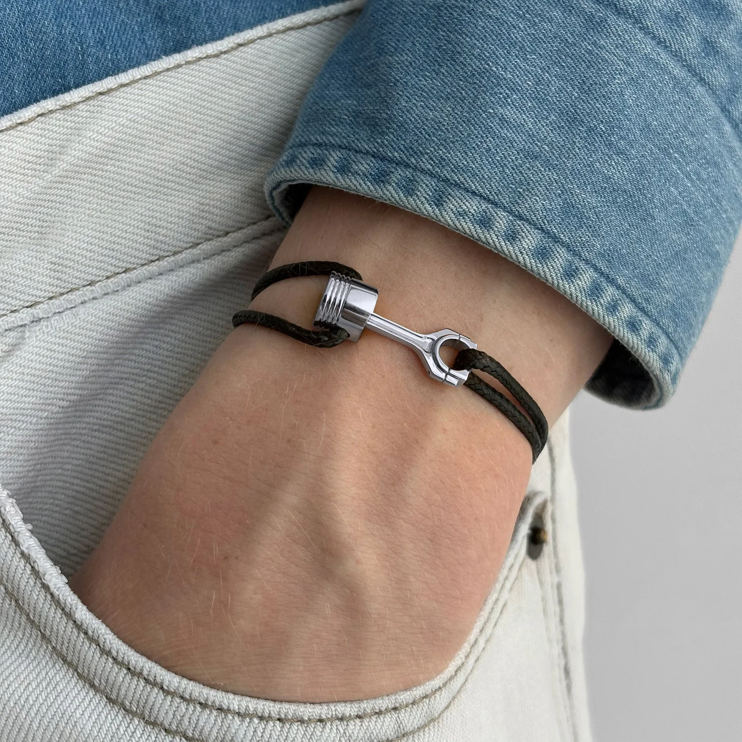 Platinum Piston Bracelet