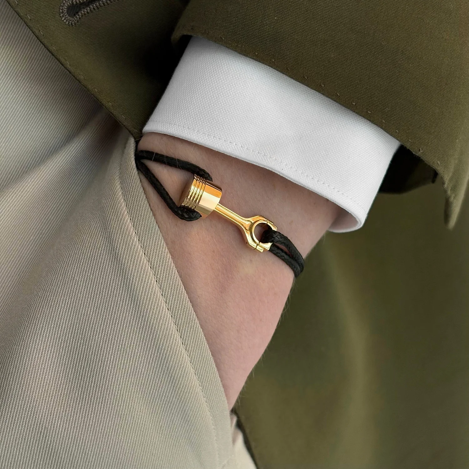 Gold Piston Bracelet